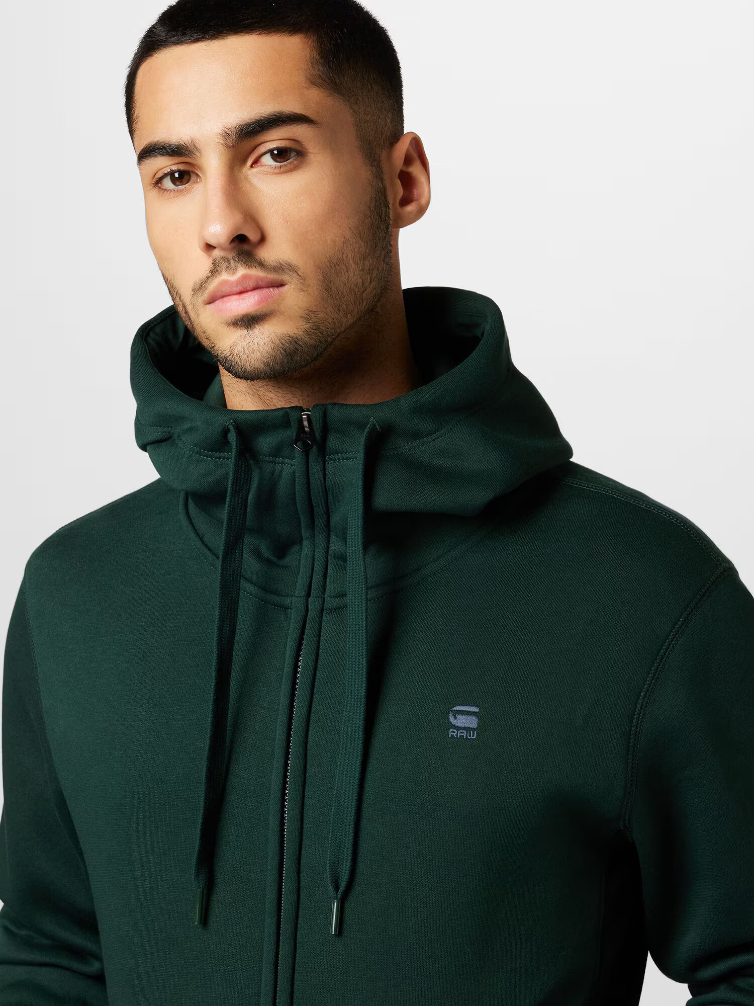 G-Star RAW Hanorac 'Premium Core' albastru deschis / verde închis - Pled.ro