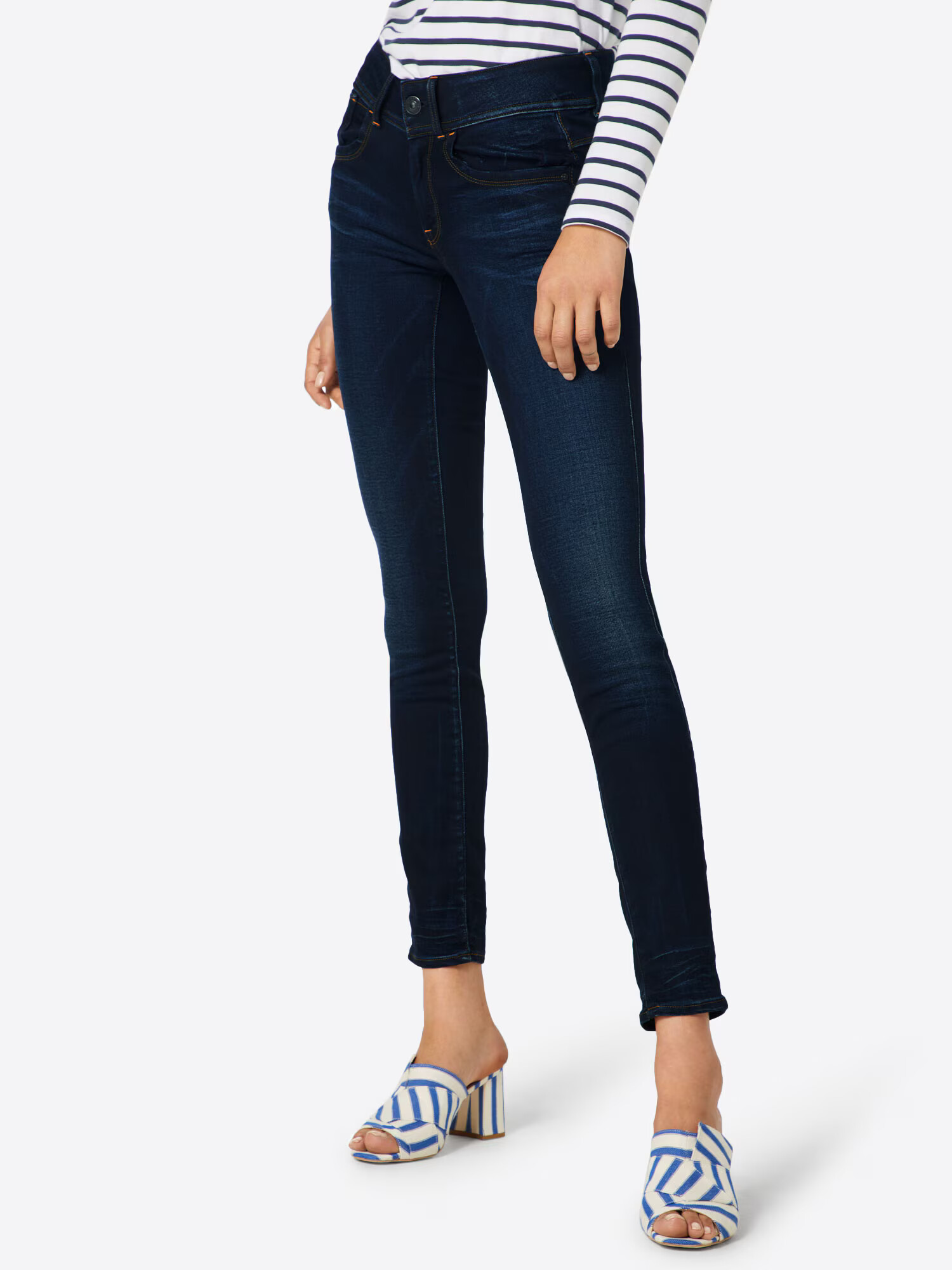 G-Star RAW Jeans 'Lynn Mid Skinny' albastru noapte - Pled.ro