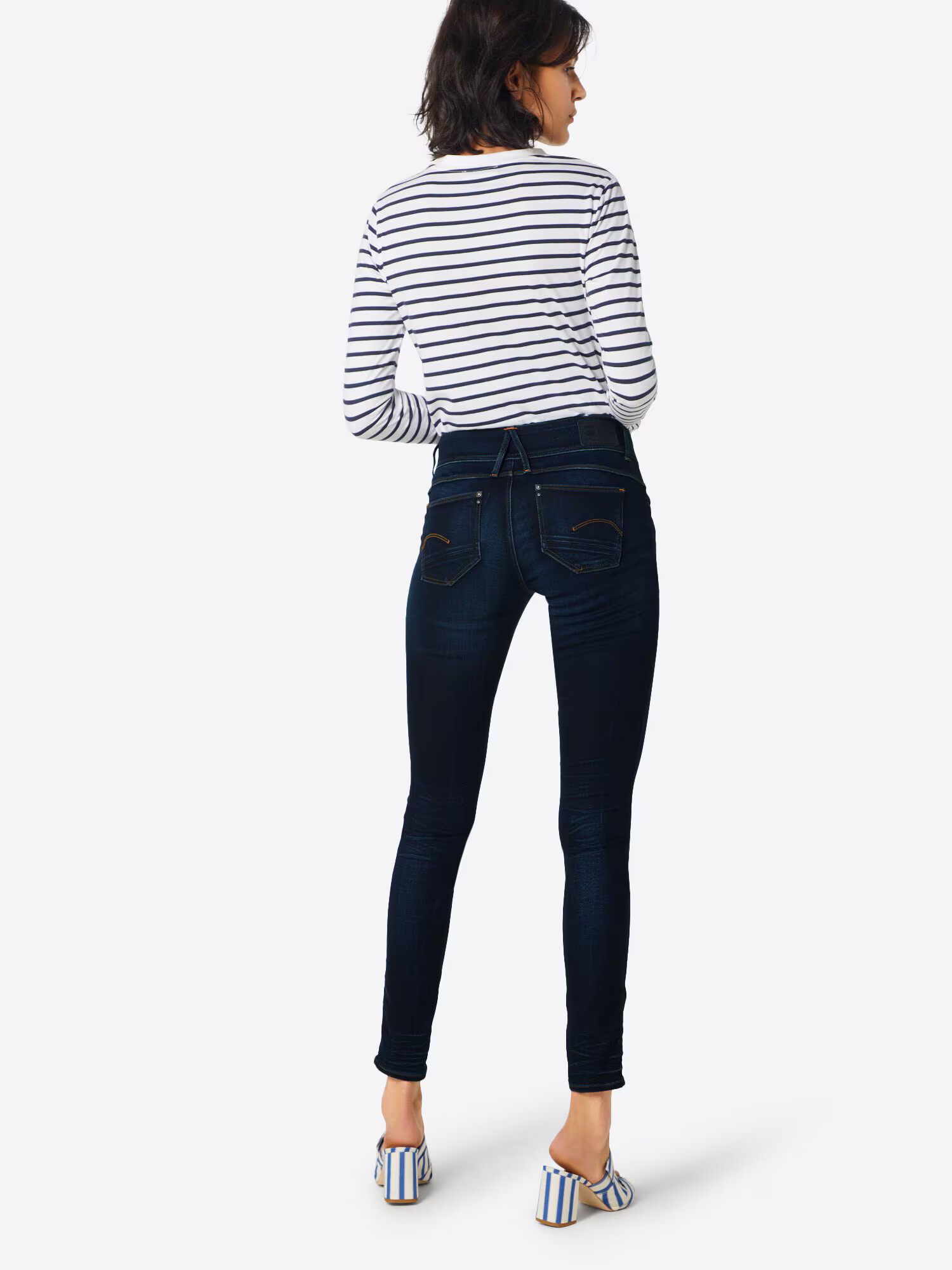 G-Star RAW Jeans 'Lynn Mid Skinny' albastru noapte - Pled.ro