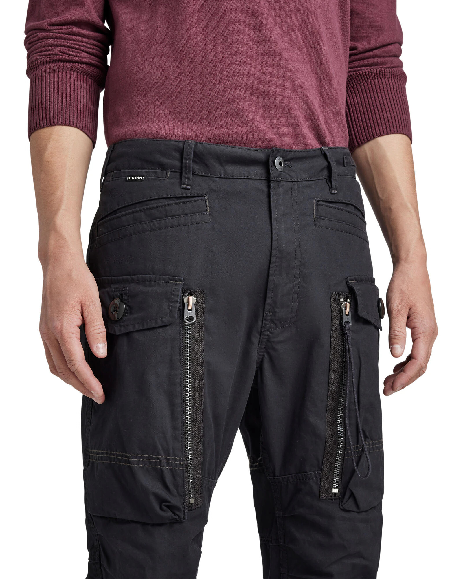 G-Star RAW Pantaloni cu buzunare negru - Pled.ro