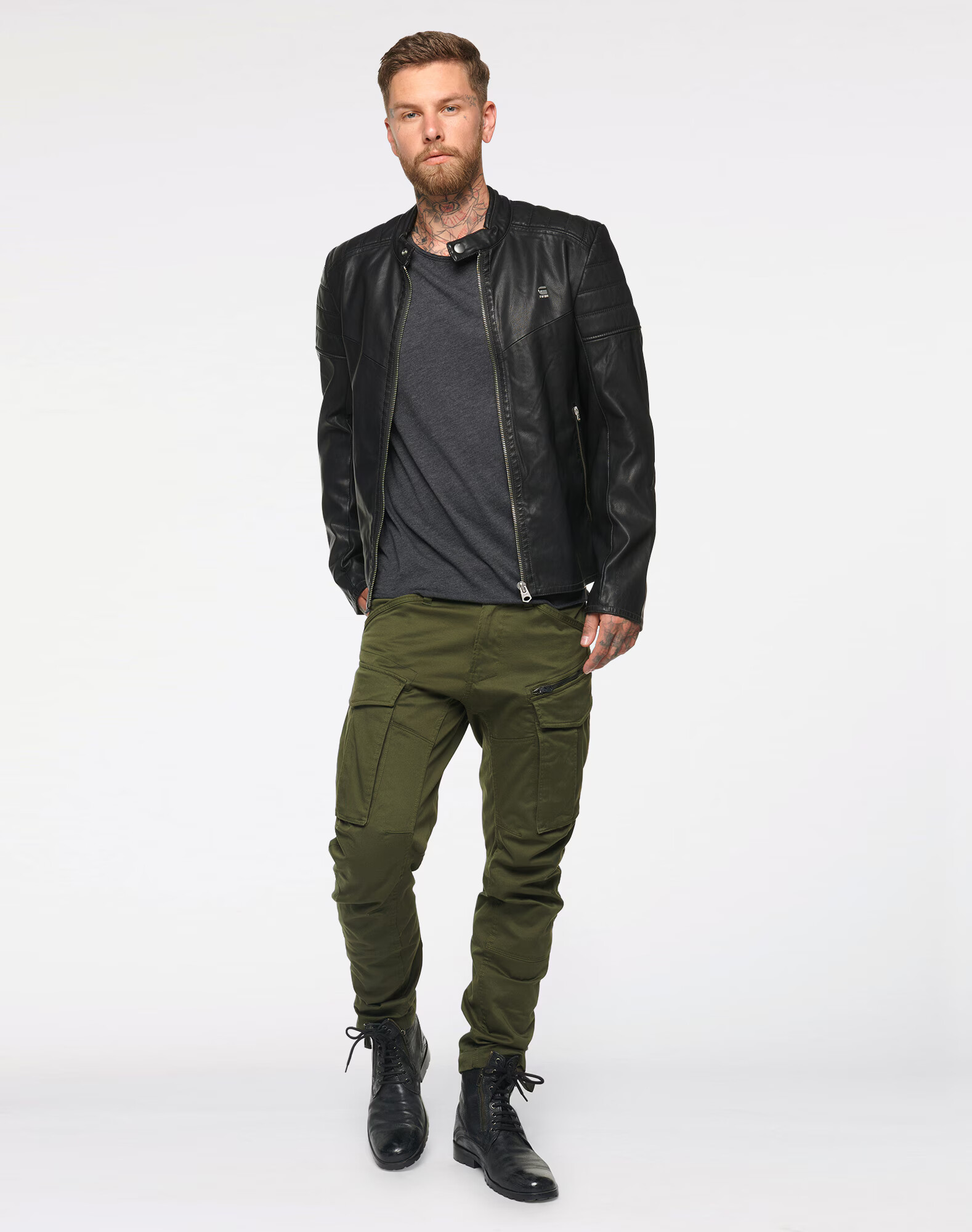 G-Star RAW Pantaloni cu buzunare 'Rovic' verde închis - Pled.ro