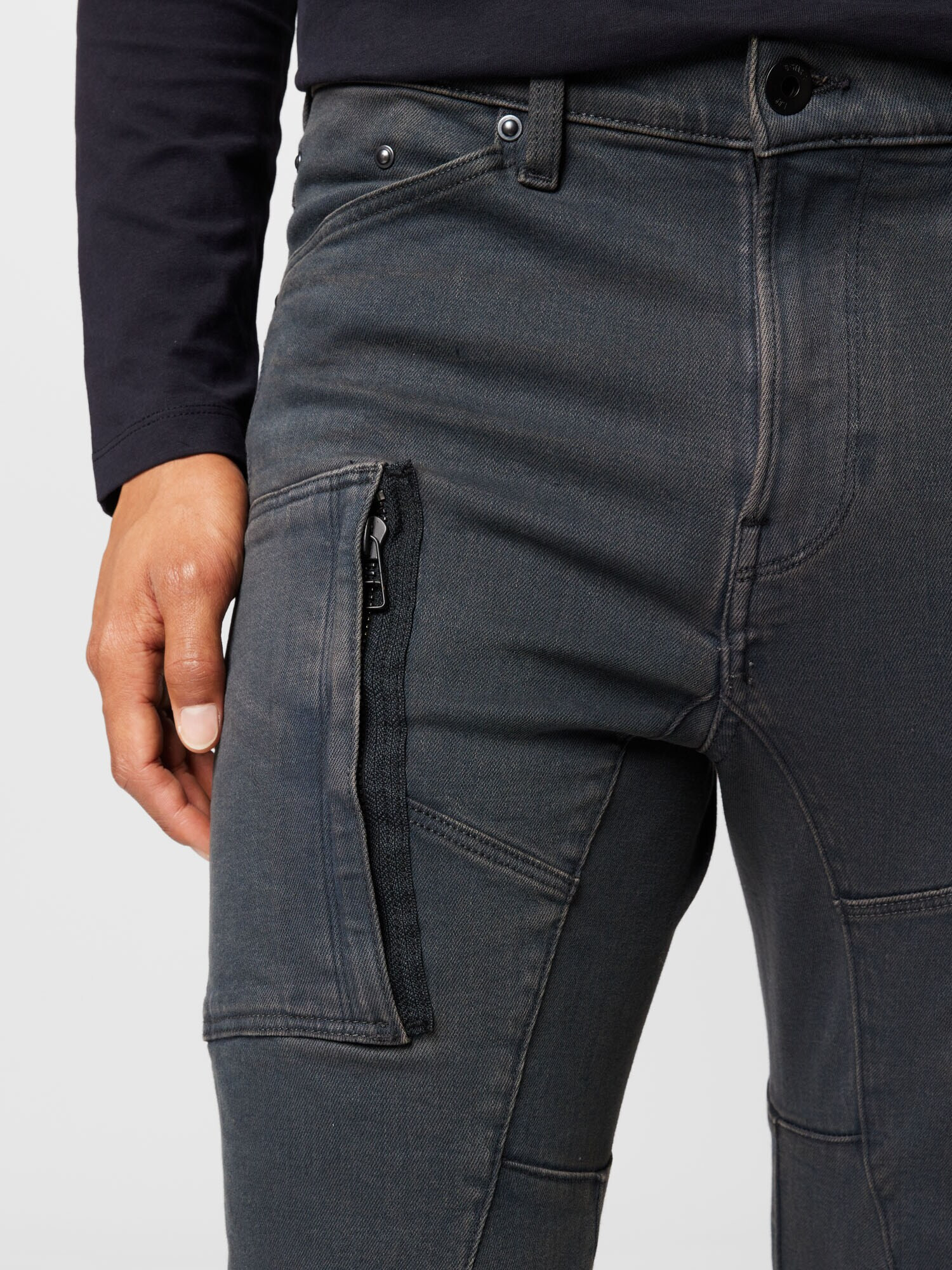 G-Star RAW Pantaloni eleganți gri denim - Pled.ro