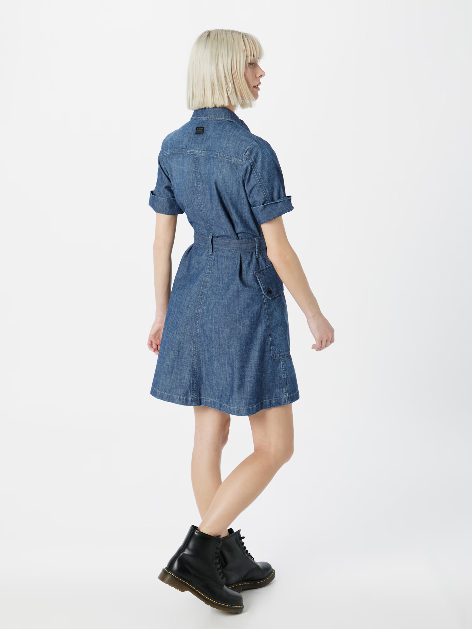 G-Star RAW Rochie tip bluză albastru denim - Pled.ro