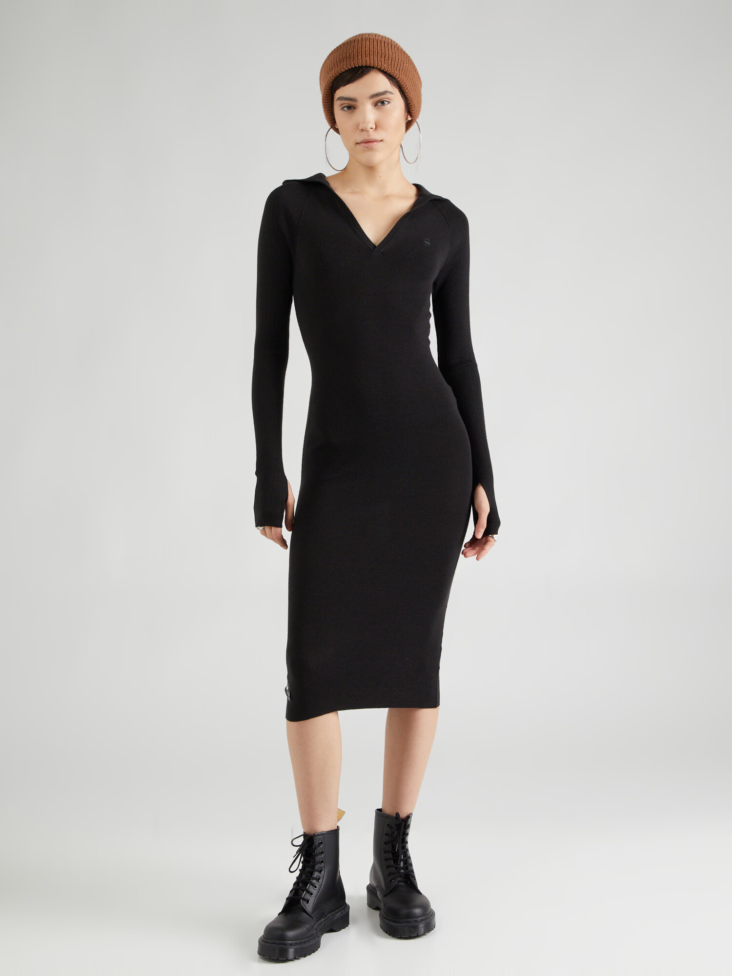 G-Star RAW Rochie tricotat negru - Pled.ro