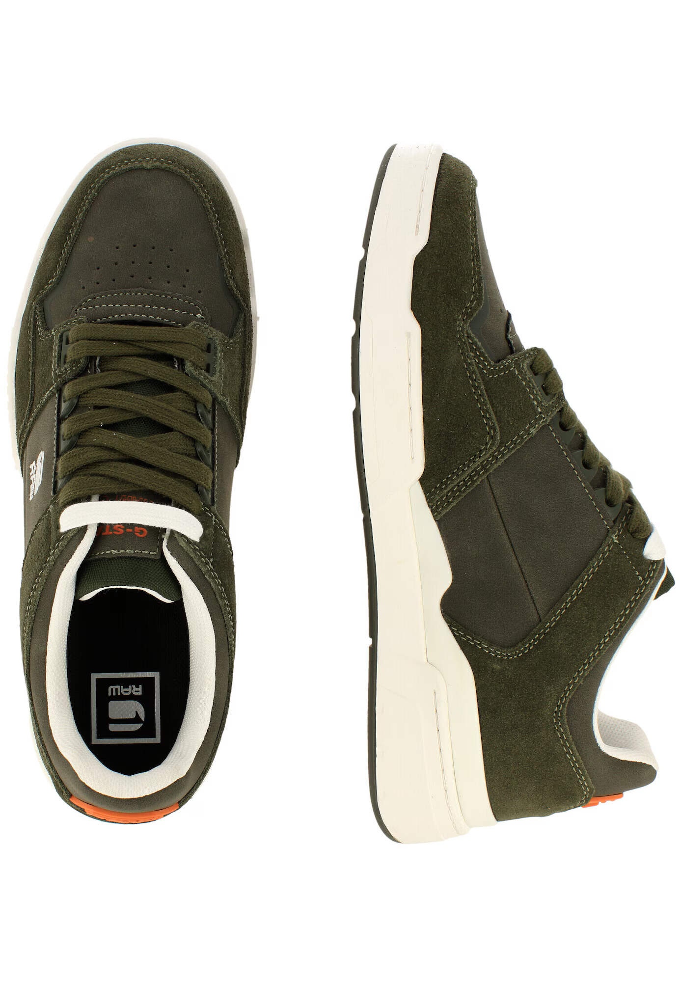 G-Star RAW Sneaker low 'Attacc' oliv / portocaliu / alb - Pled.ro