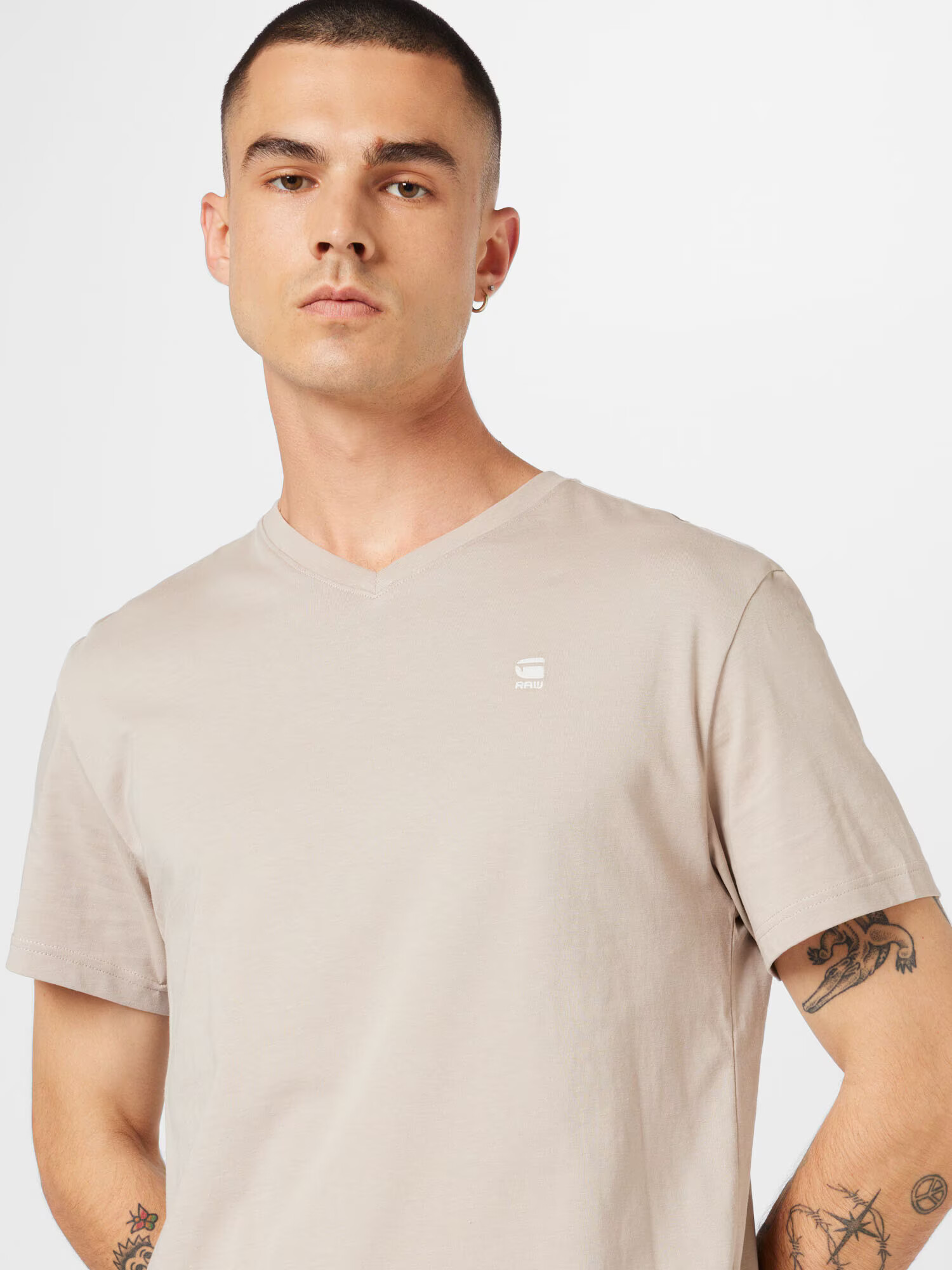 G-Star RAW Tricou alb kitt - Pled.ro