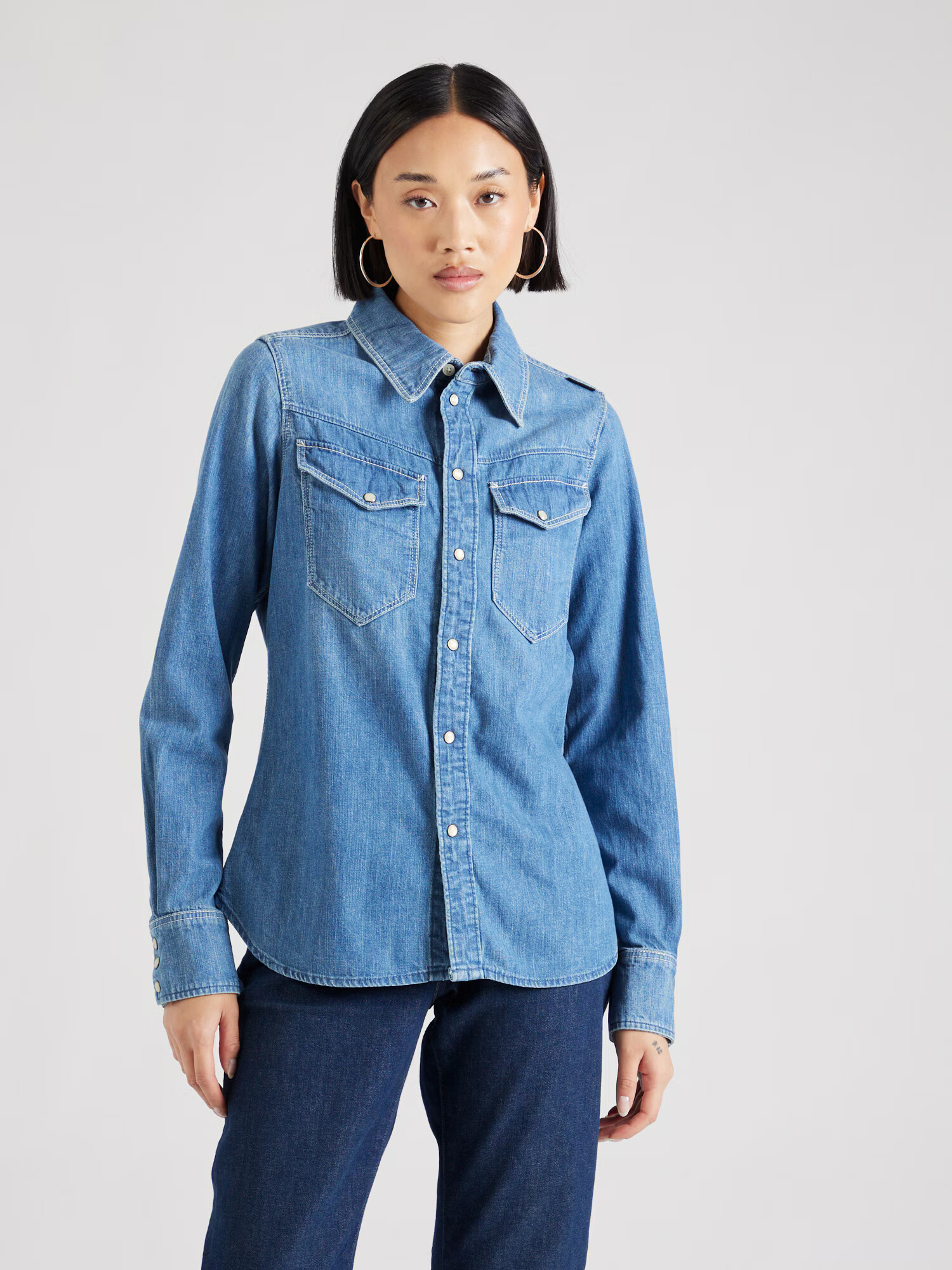 G-Star RAW Bluză albastru denim - Pled.ro