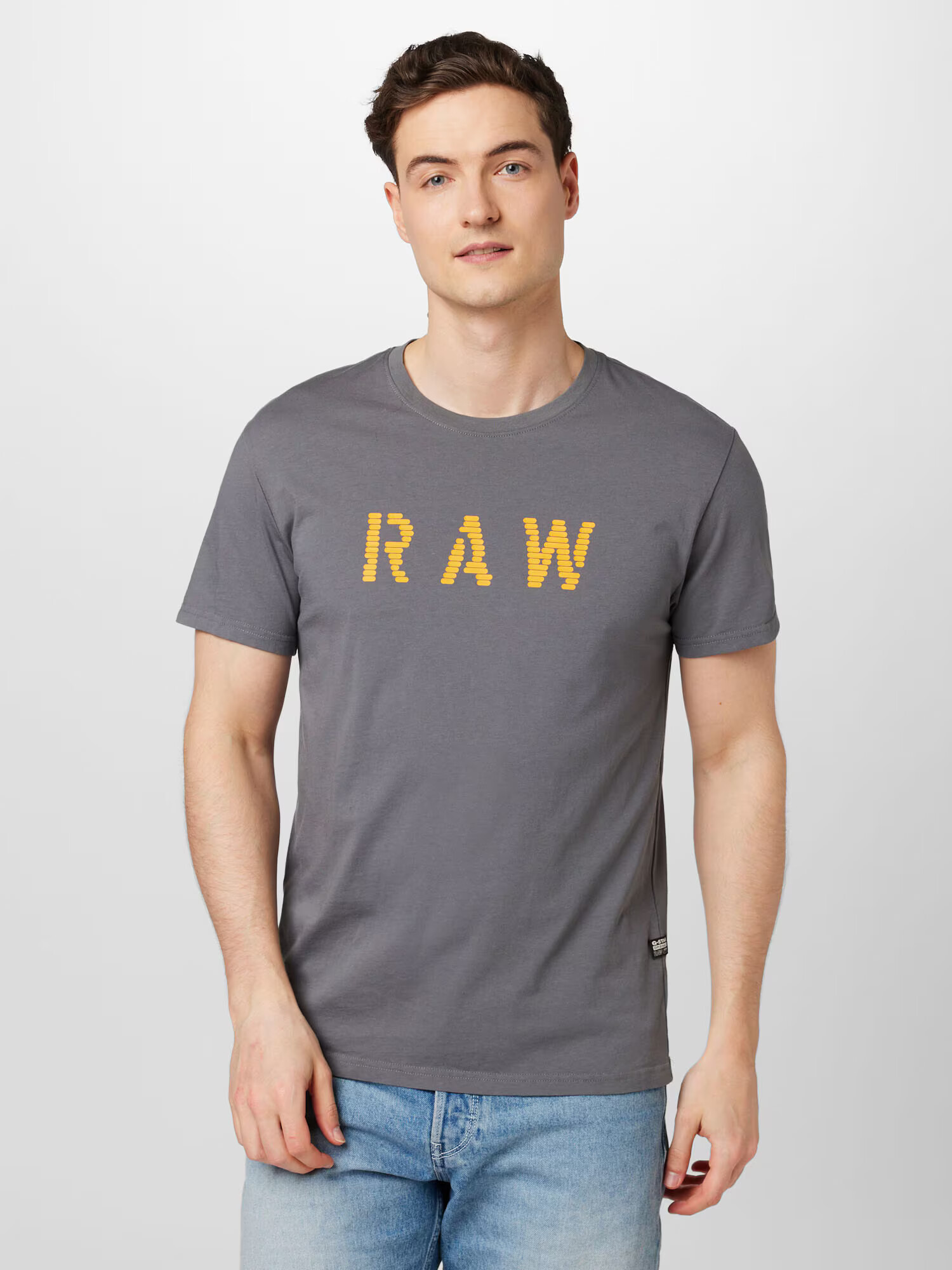 G-Star RAW Tricou albastru / gri / portocaliu - Pled.ro