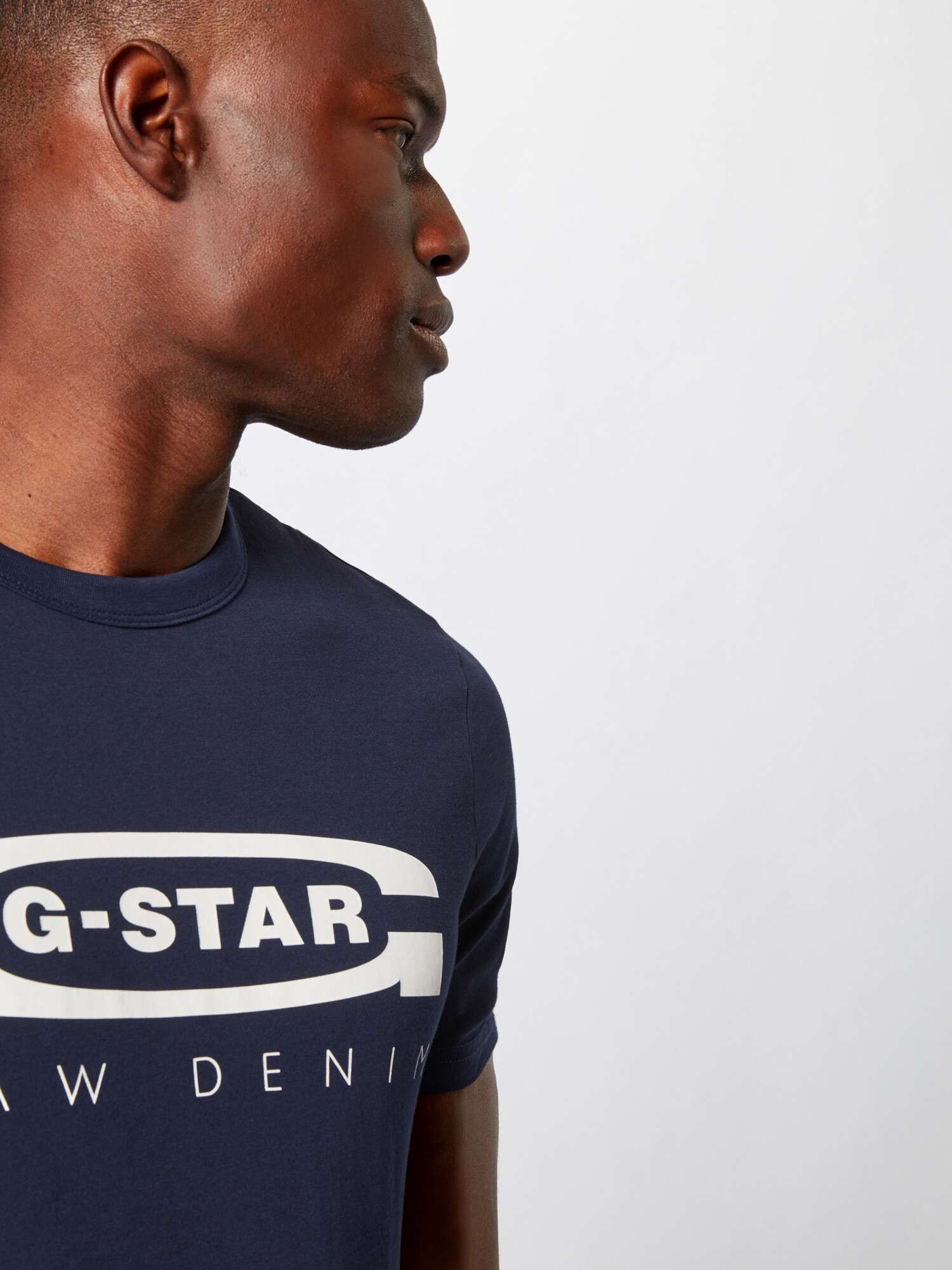 G-Star RAW Tricou albastru închis / alb - Pled.ro