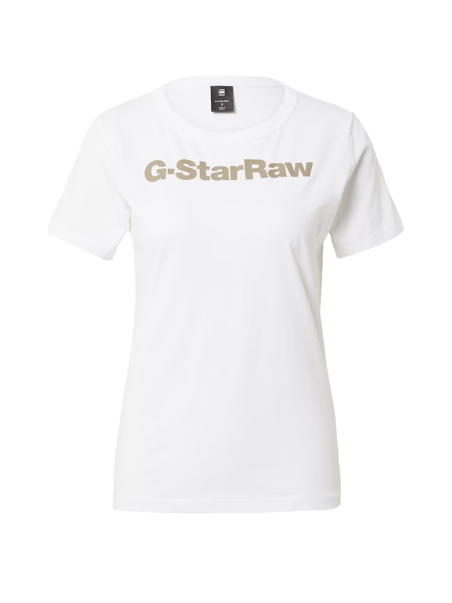 G-Star RAW Tricou bej închis / alb - Pled.ro