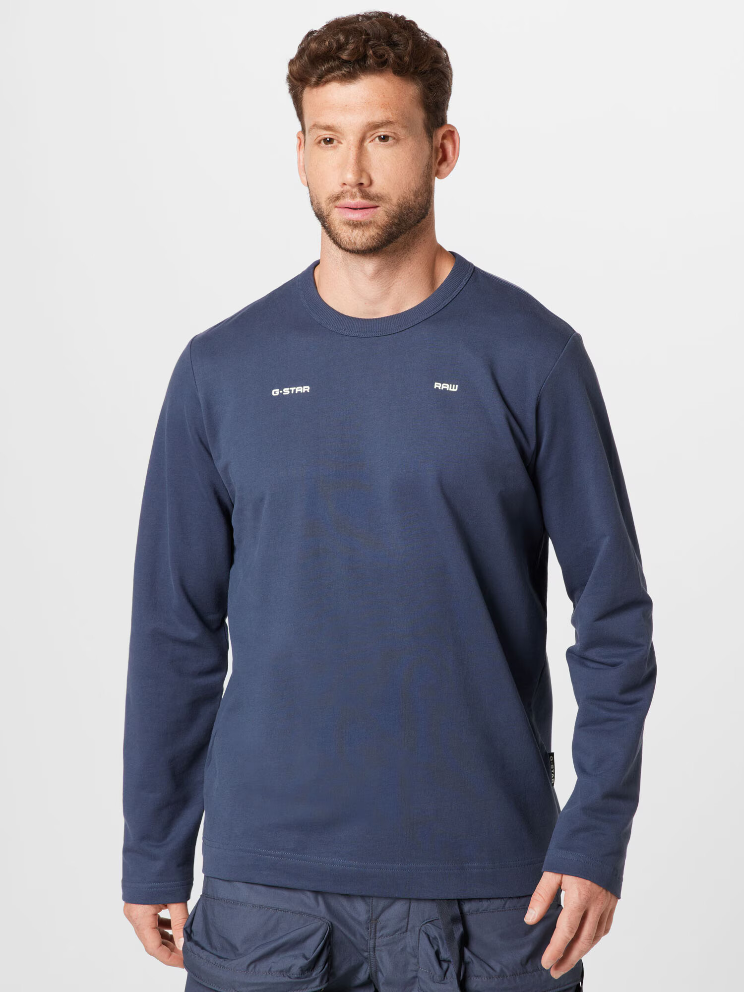 G-Star RAW Tricou bleumarin / alb - Pled.ro