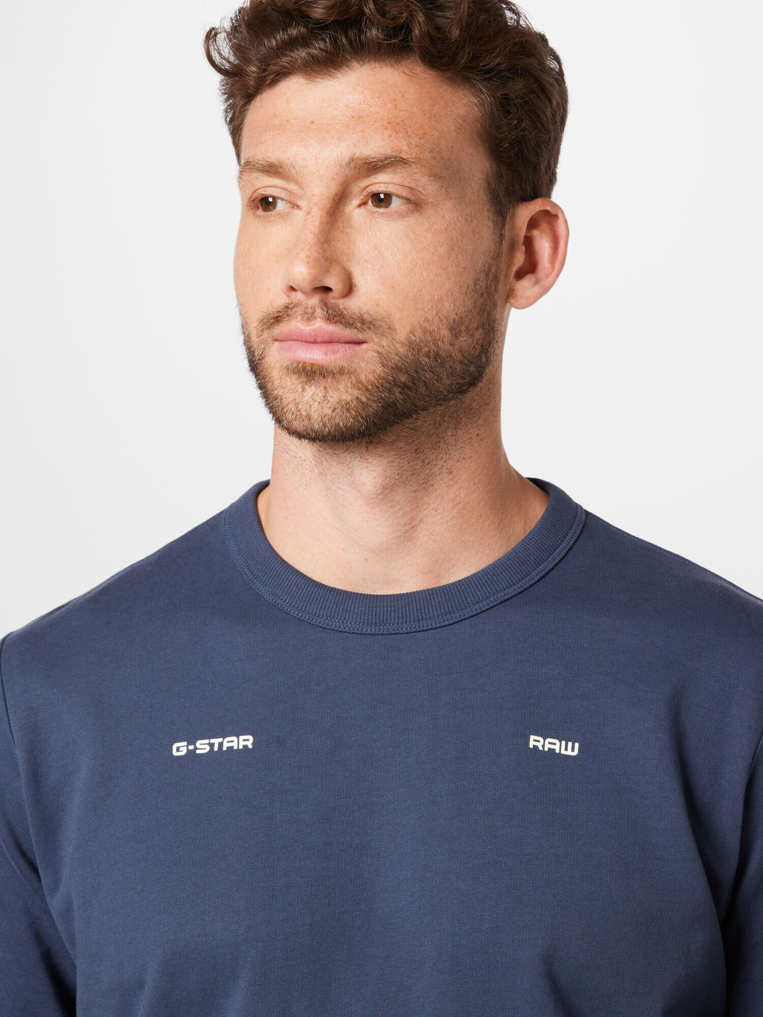 G-Star RAW Tricou bleumarin / alb - Pled.ro