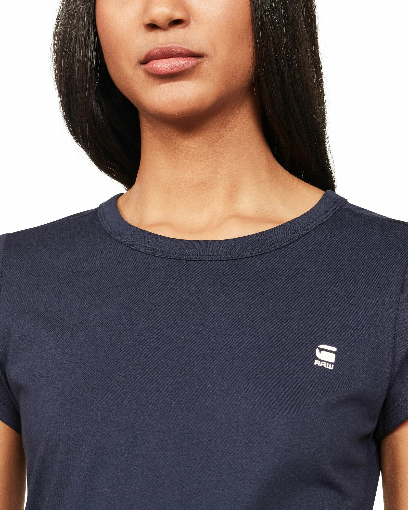 G-Star RAW Tricou 'Eyben' albastru închis / alb - Pled.ro