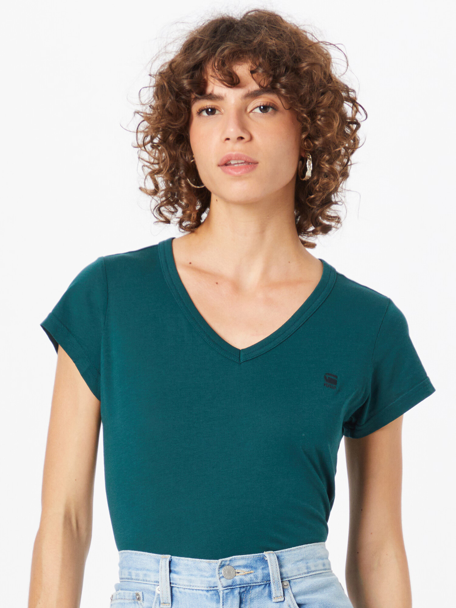 G-Star RAW Tricou 'Eyben' verde petrol - Pled.ro