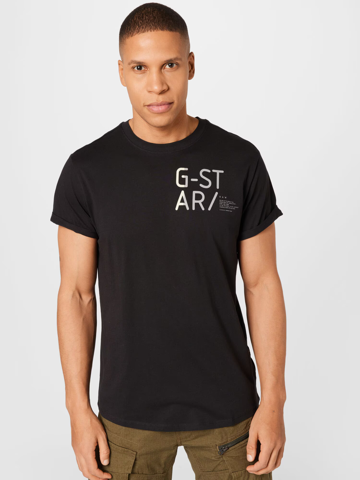 G-Star RAW Tricou galben / gri piatră / negru - Pled.ro