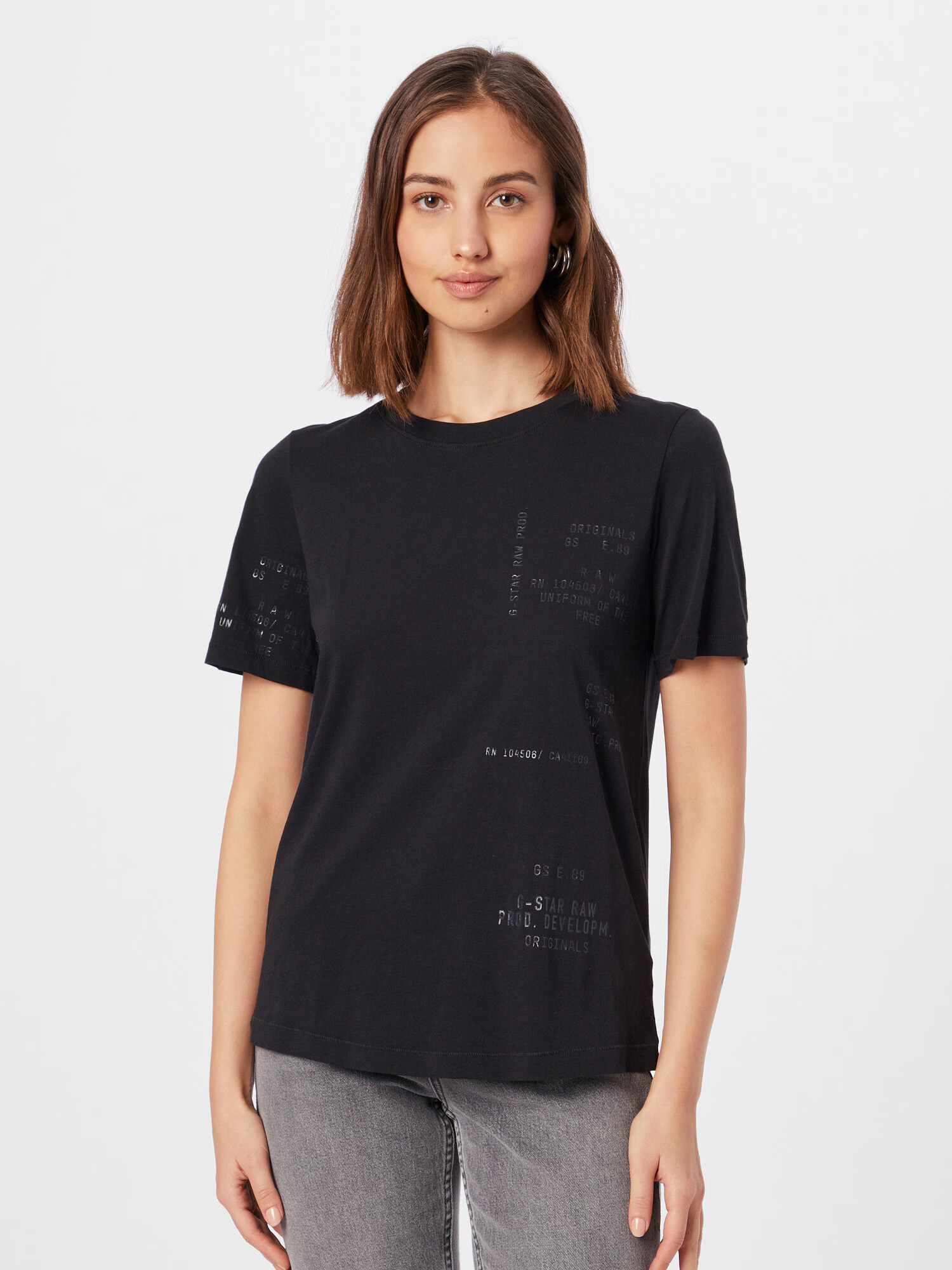 G-Star RAW Tricou gri argintiu / negru - Pled.ro