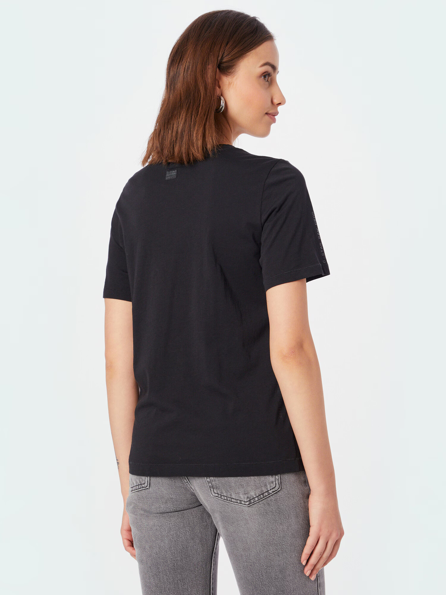 G-Star RAW Tricou gri argintiu / negru - Pled.ro