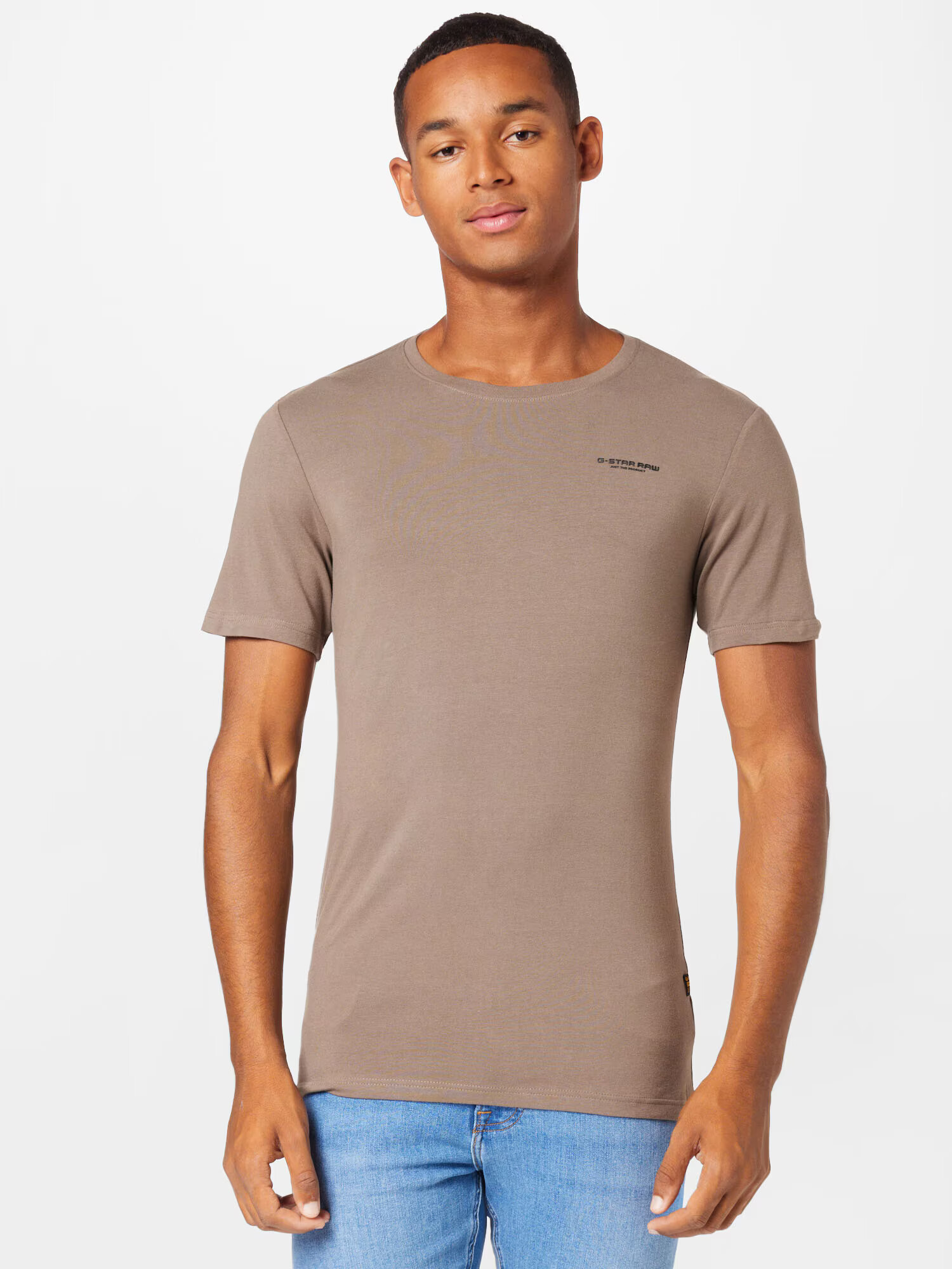 G-Star RAW Tricou gri taupe / negru - Pled.ro