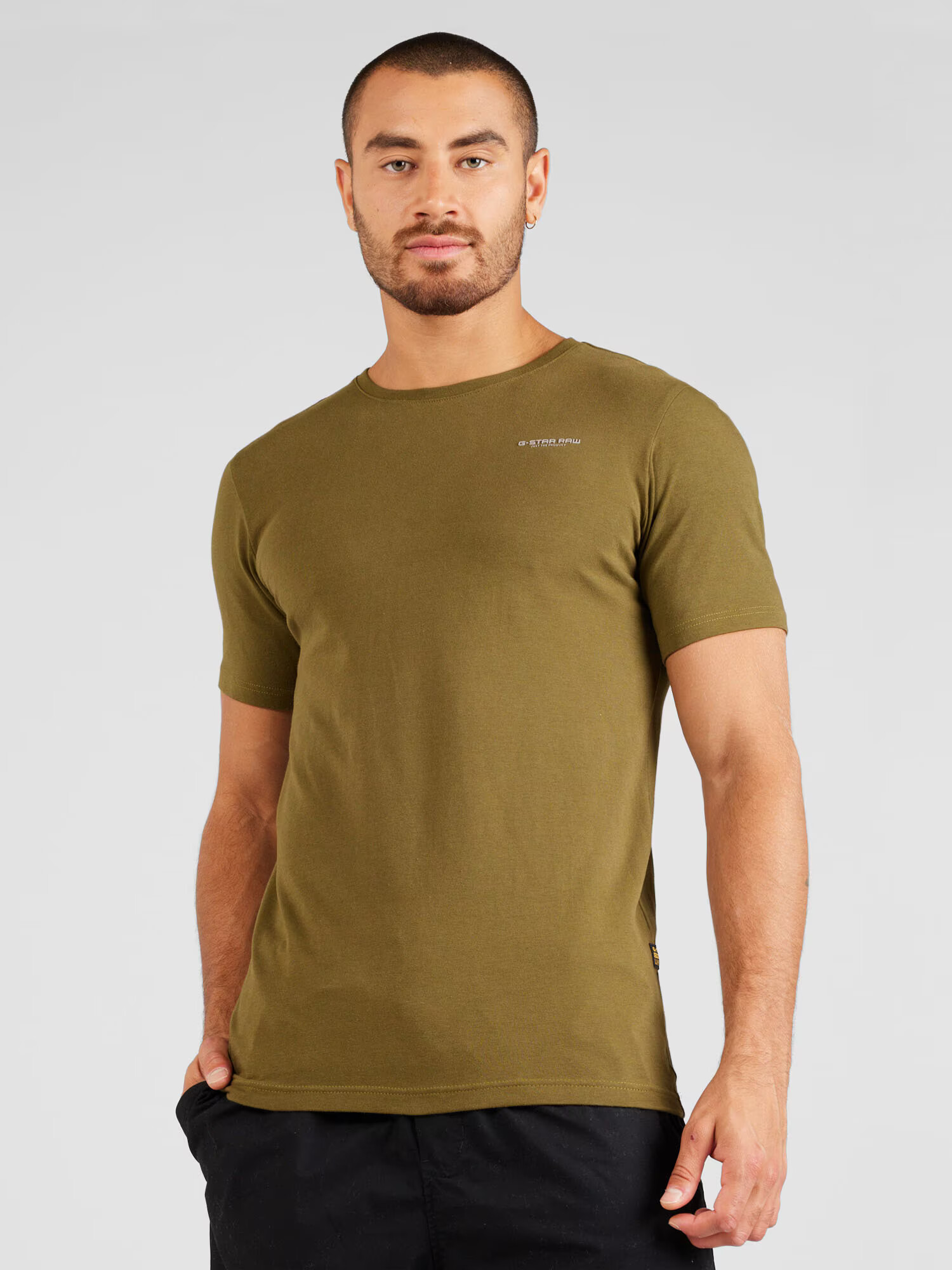 G-Star RAW Tricou gri taupe / oliv - Pled.ro