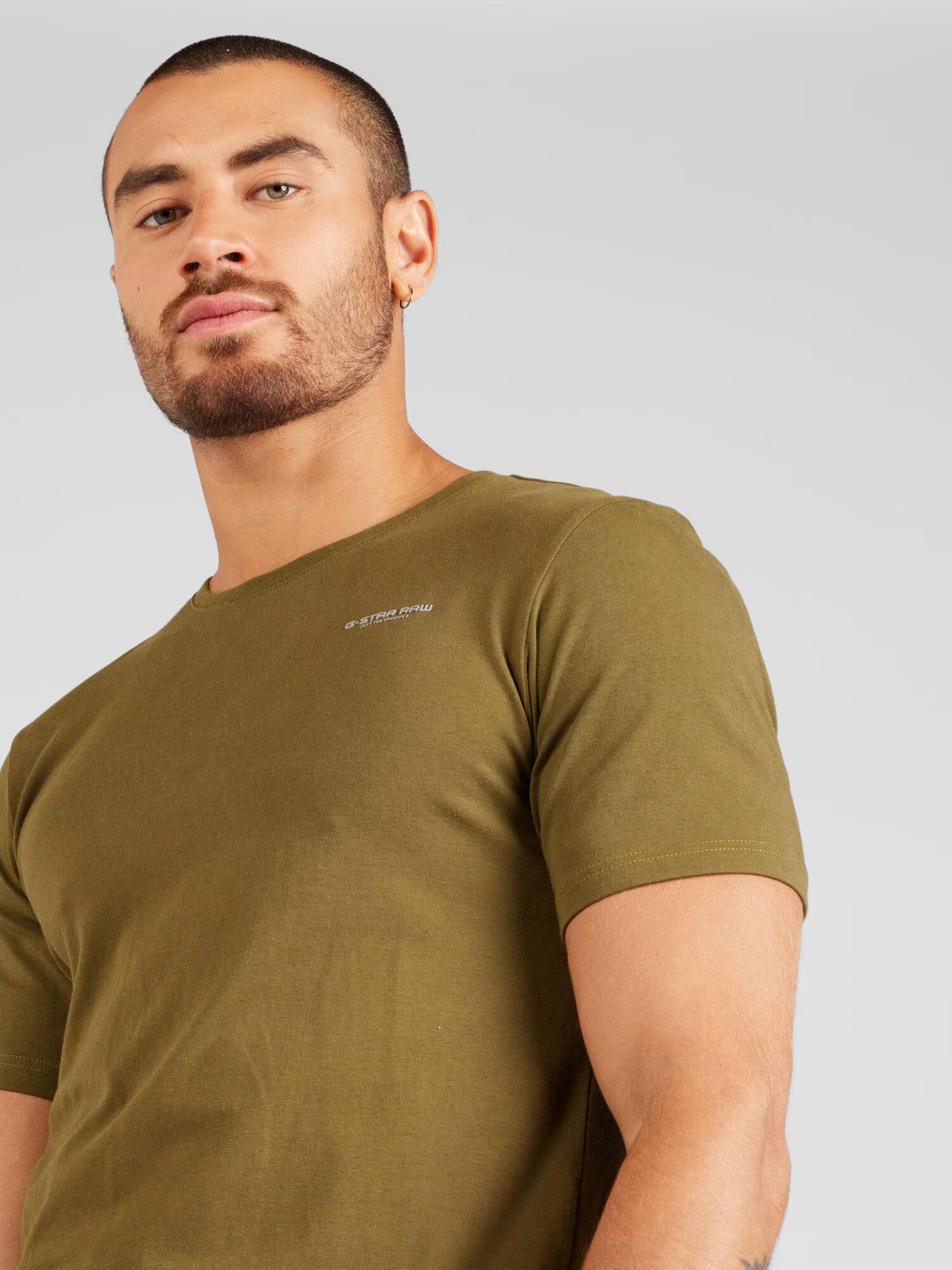 G-Star RAW Tricou gri taupe / oliv - Pled.ro