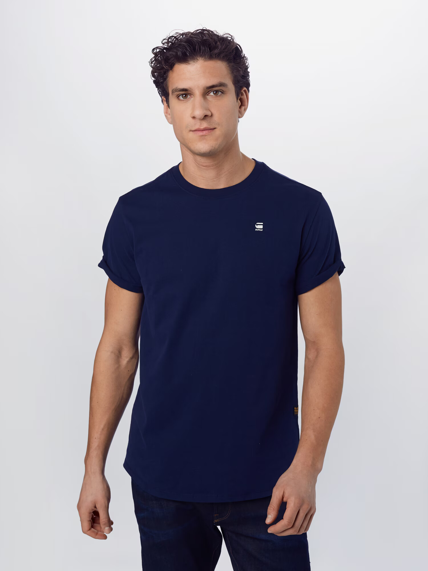 G-Star RAW Tricou 'Lash' albastru închis / alb - Pled.ro