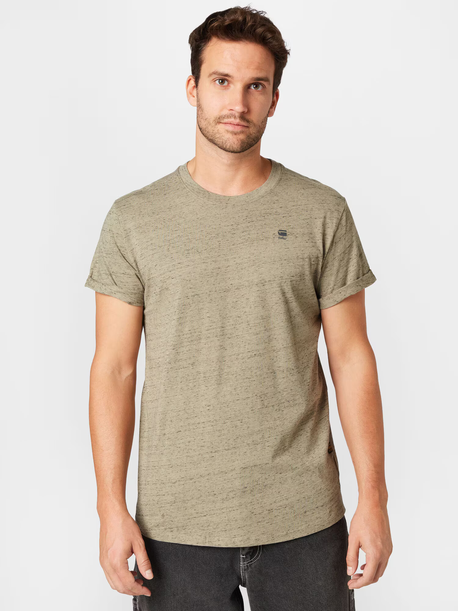 G-Star RAW Tricou 'Lash' gri închis / oliv - Pled.ro