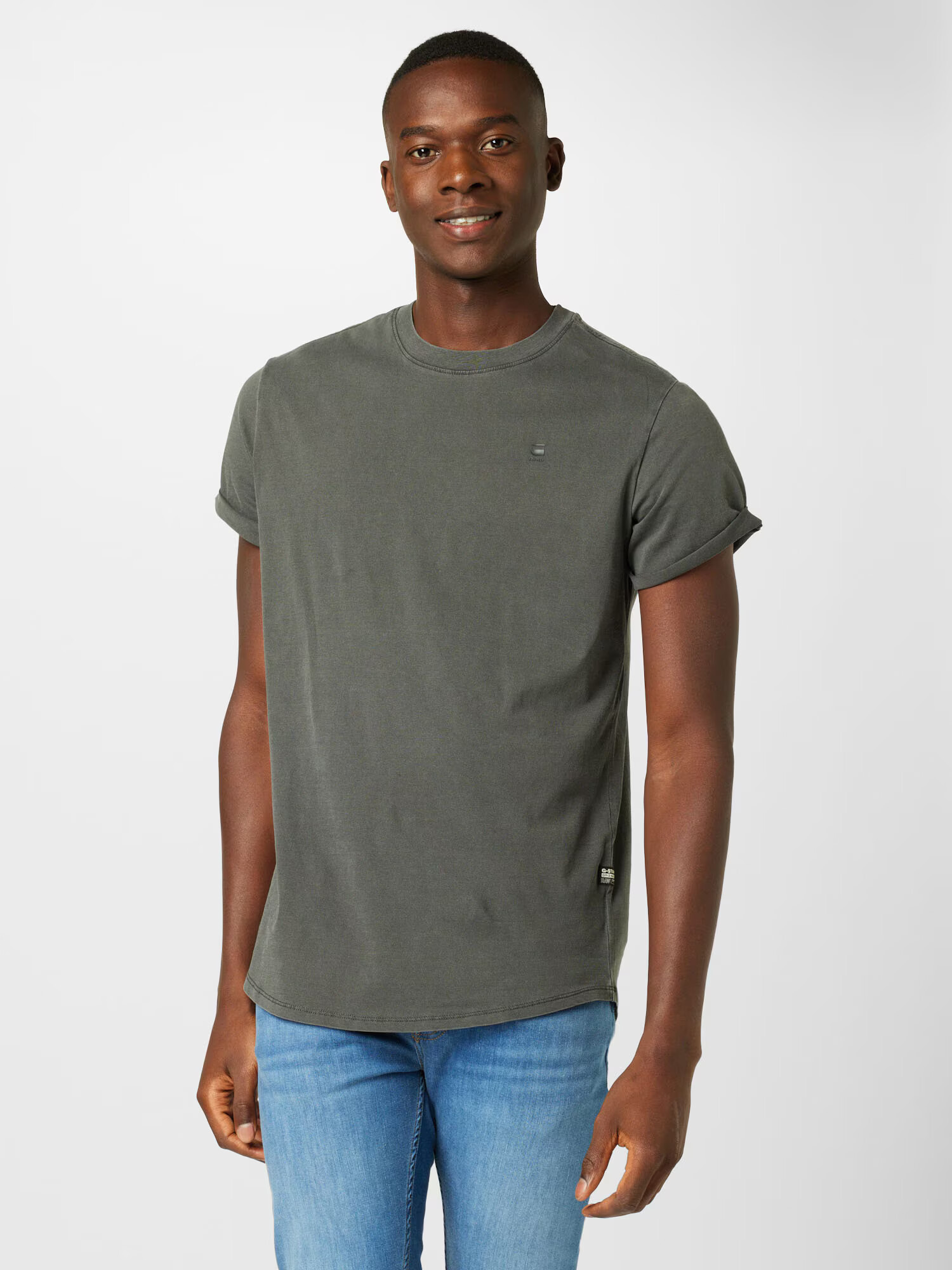 G-Star RAW Tricou 'Lash' gri metalic / negru - Pled.ro