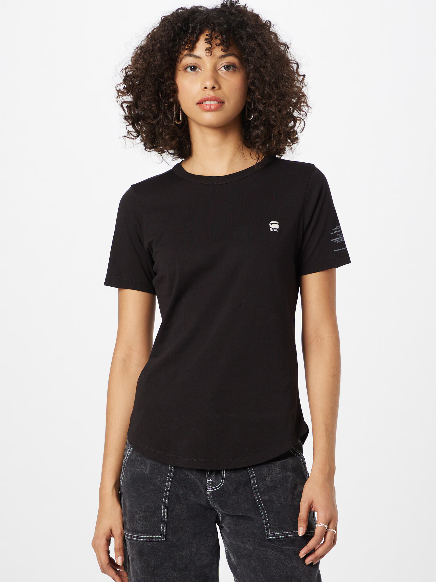 G-Star RAW Tricou 'Mysid' negru / alb - Pled.ro