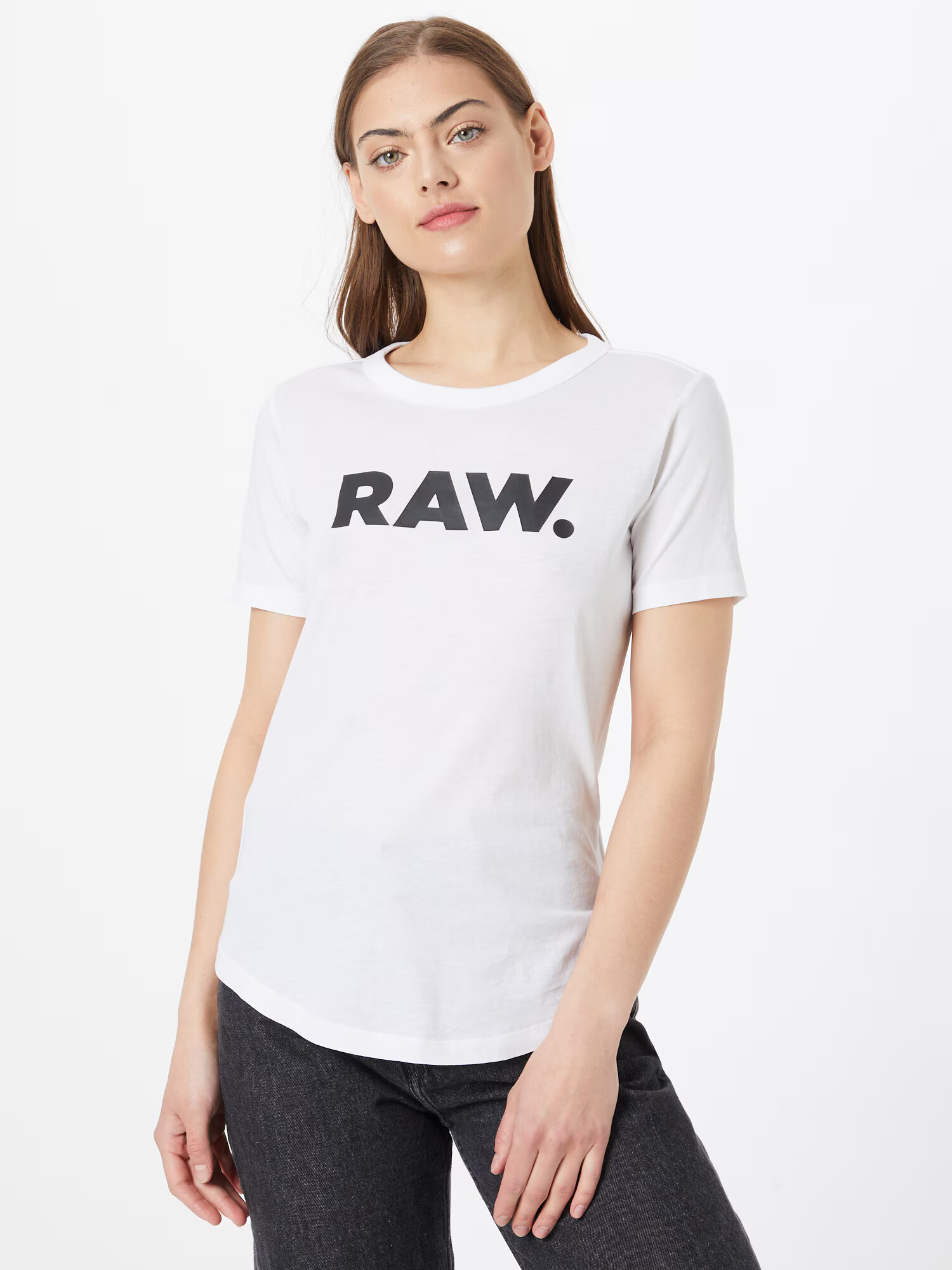 G-Star RAW Tricou negru / alb - Pled.ro