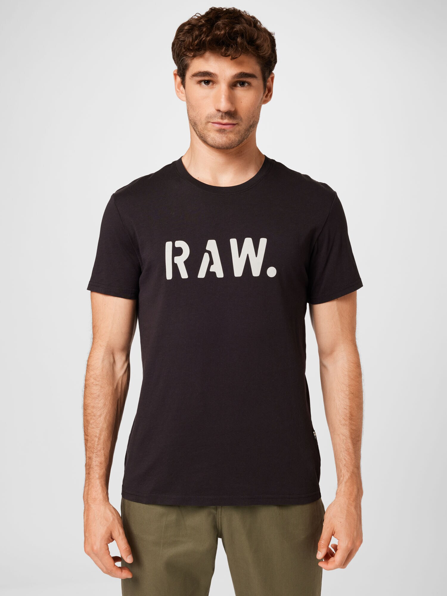 G-Star RAW Tricou negru / alb - Pled.ro