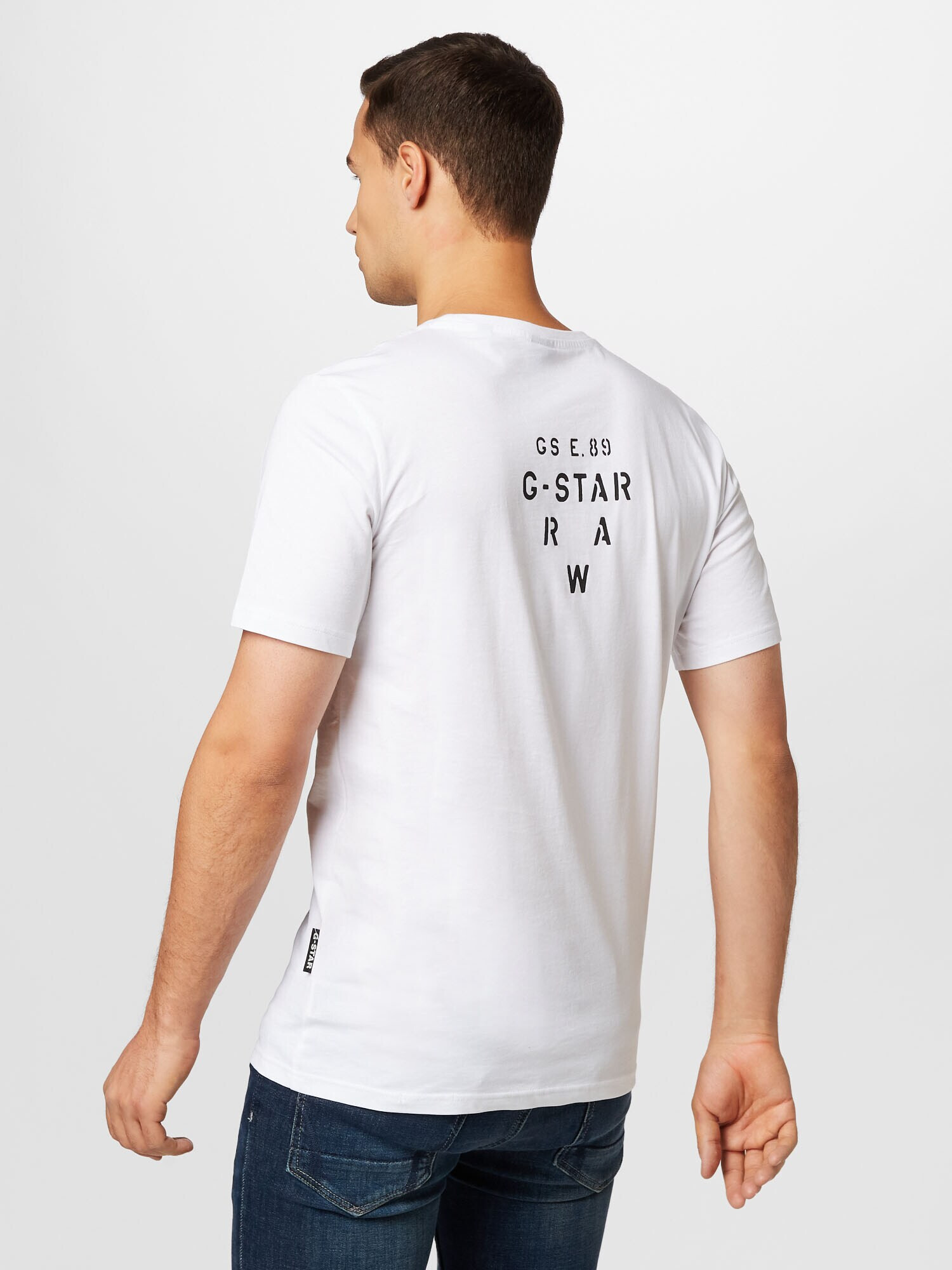 G-Star RAW Tricou negru / alb - Pled.ro