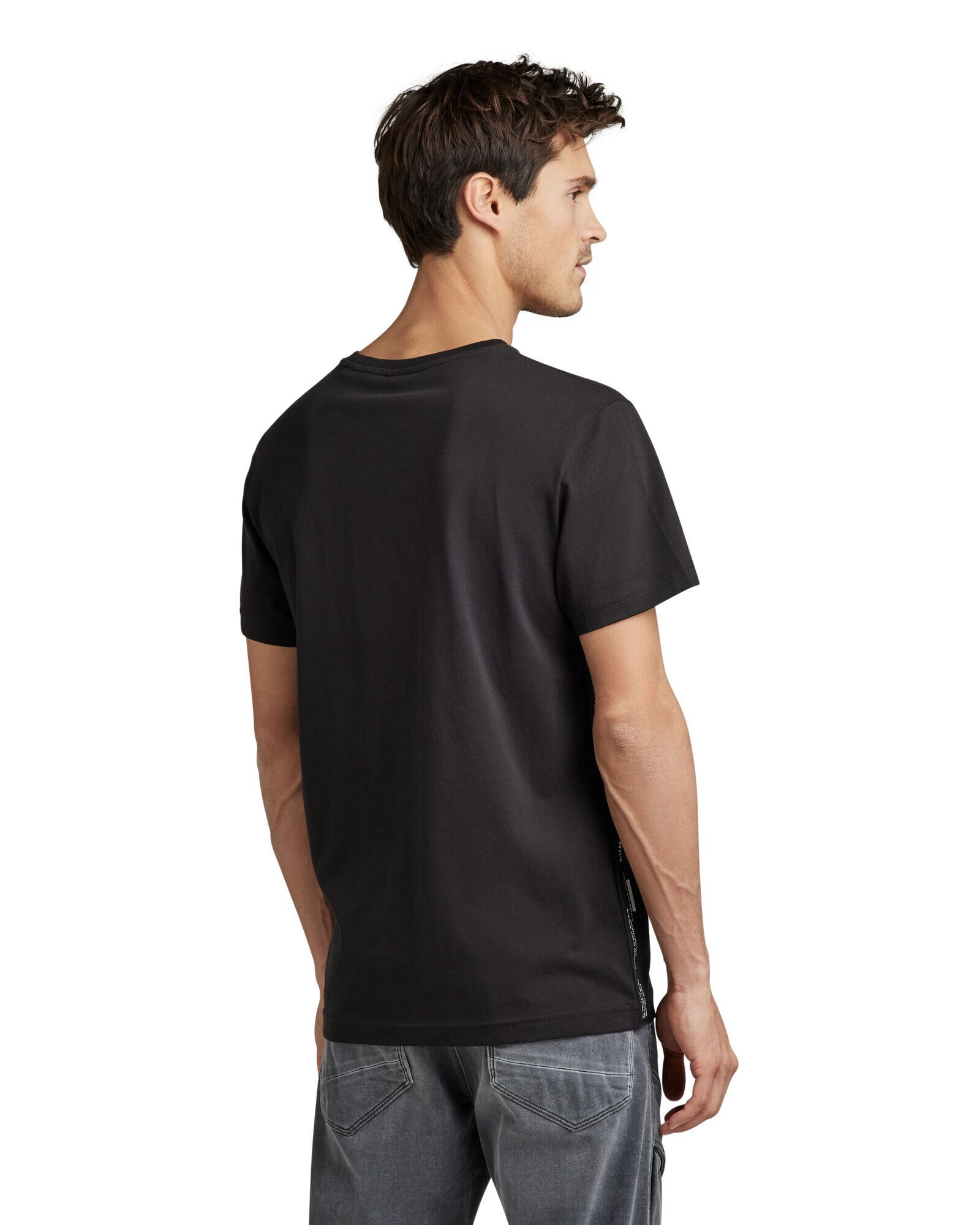 G-Star RAW Tricou negru / alb - Pled.ro