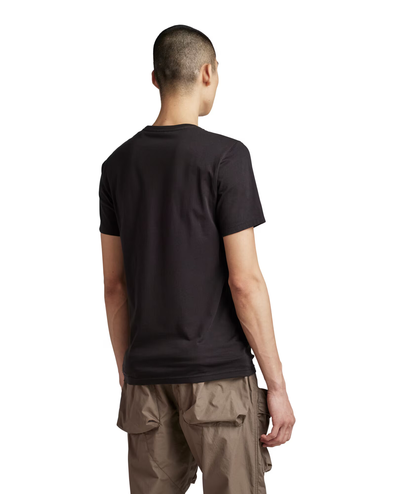 G-Star RAW Tricou negru / alb - Pled.ro