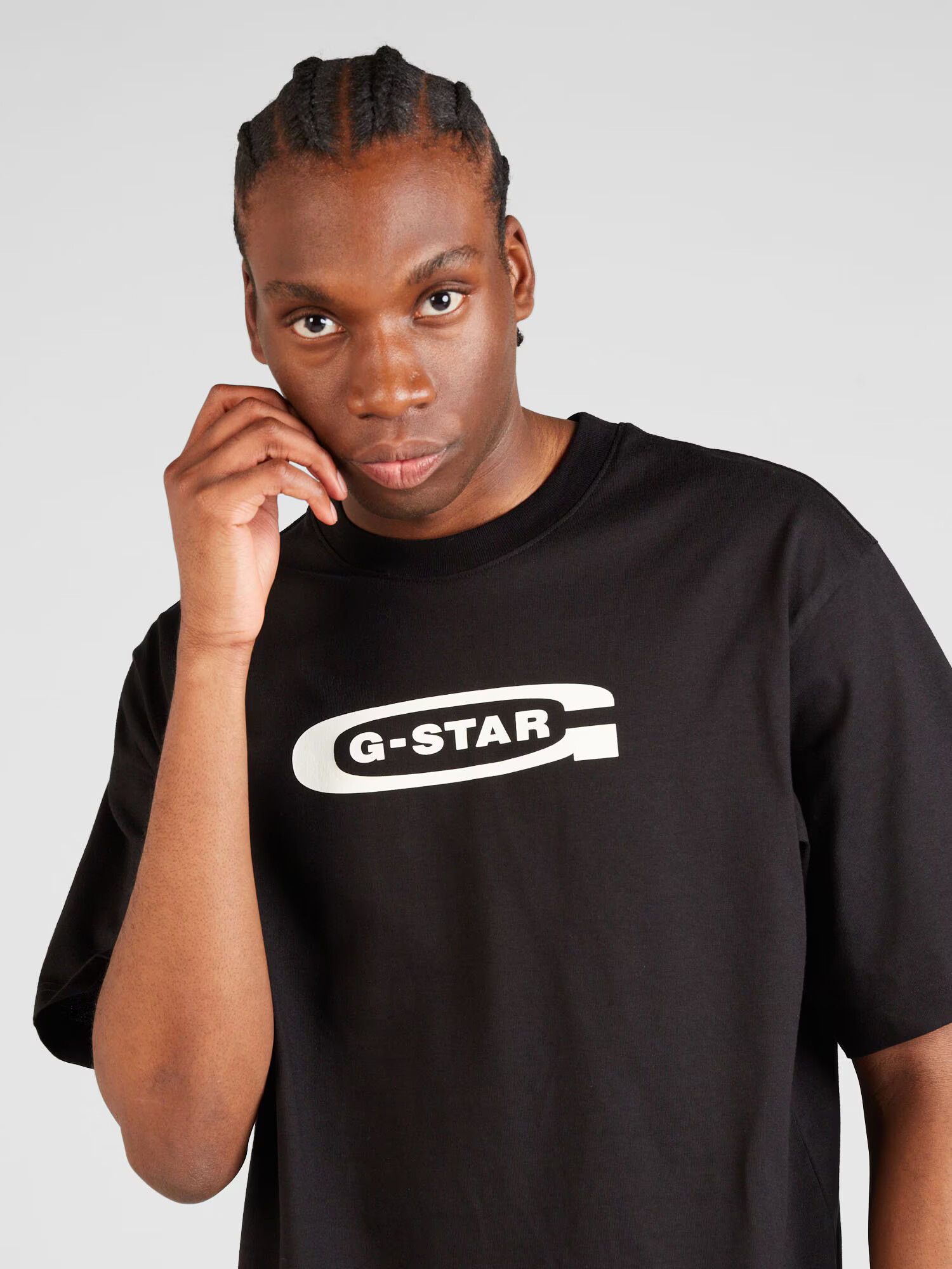 G-Star RAW Tricou negru / alb - Pled.ro