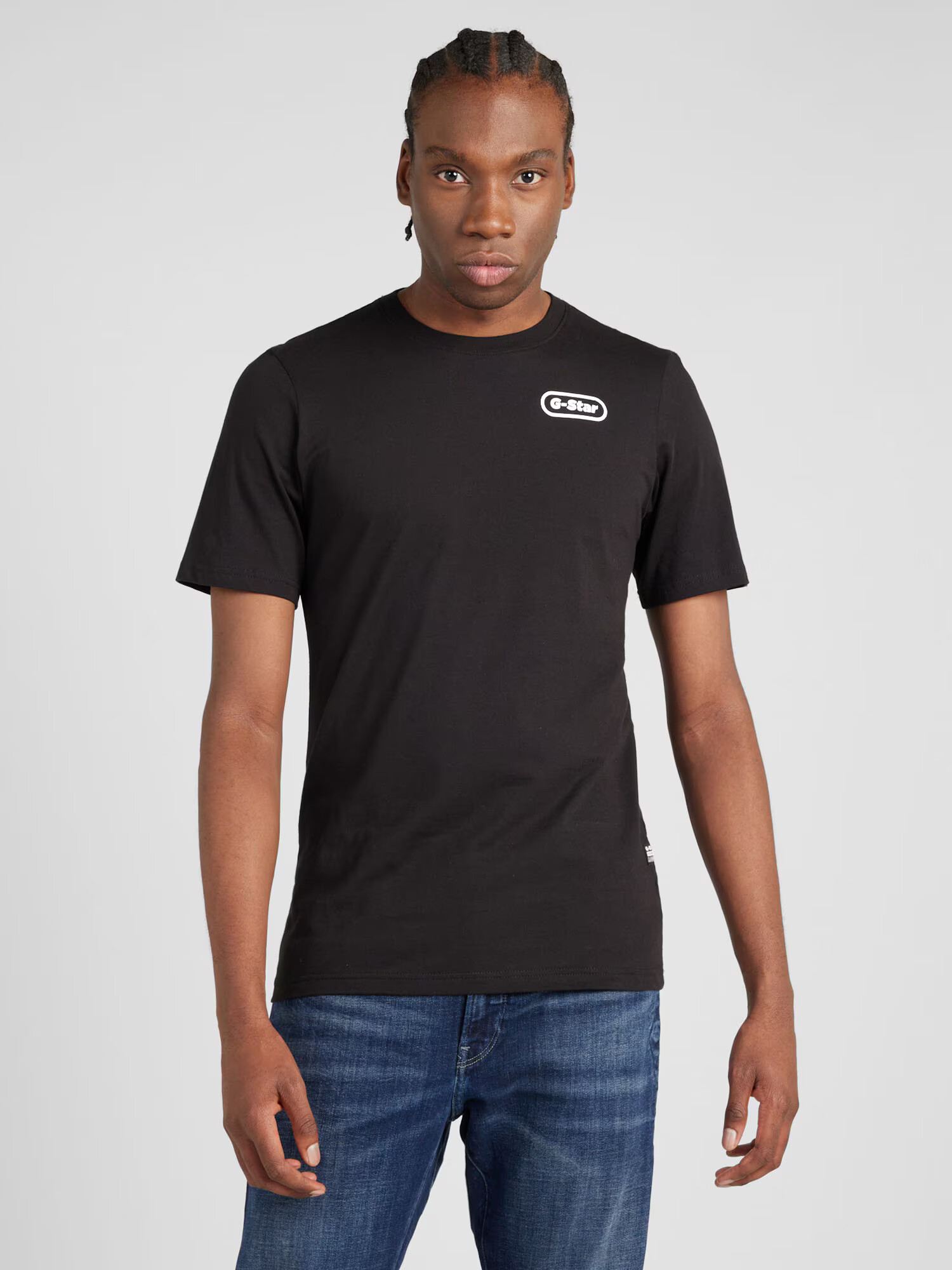 G-Star RAW Tricou negru / alb - Pled.ro