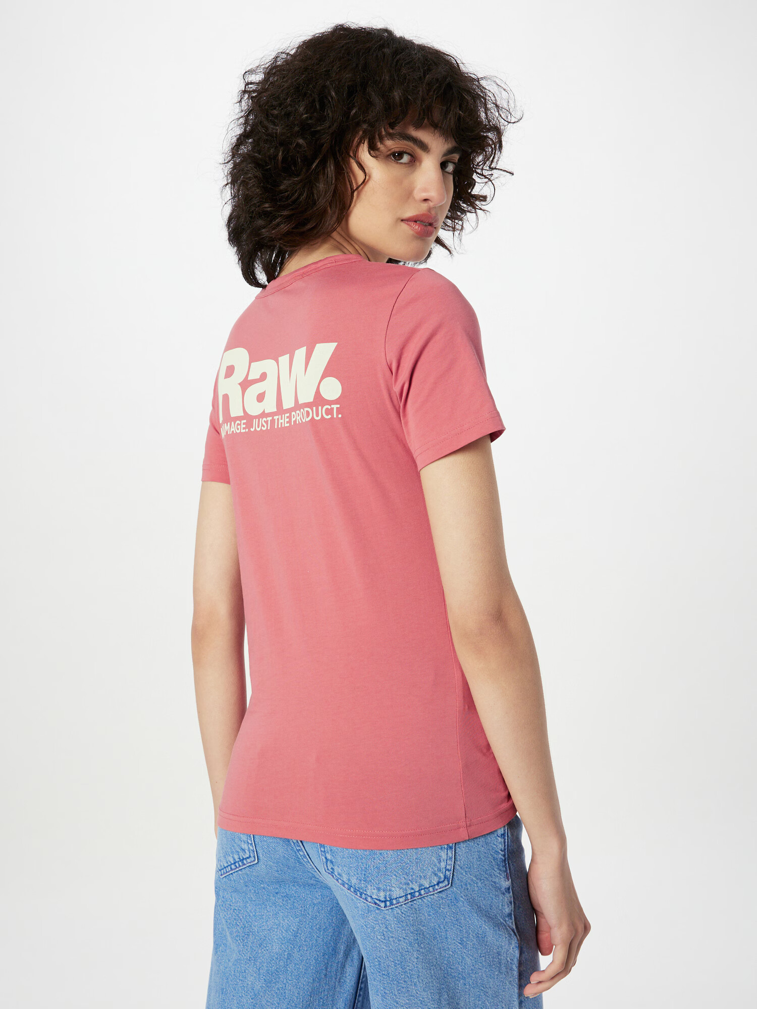 G-Star RAW Tricou 'Nysid' ecru / roz zmeură / negru - Pled.ro