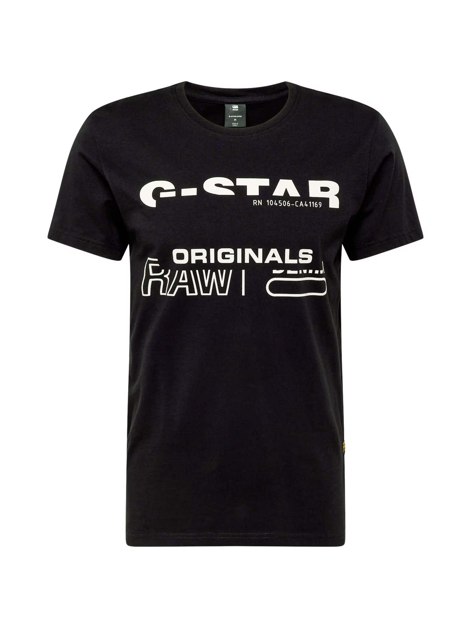 G-Star RAW Tricou 'Originals r t' negru / alb - Pled.ro