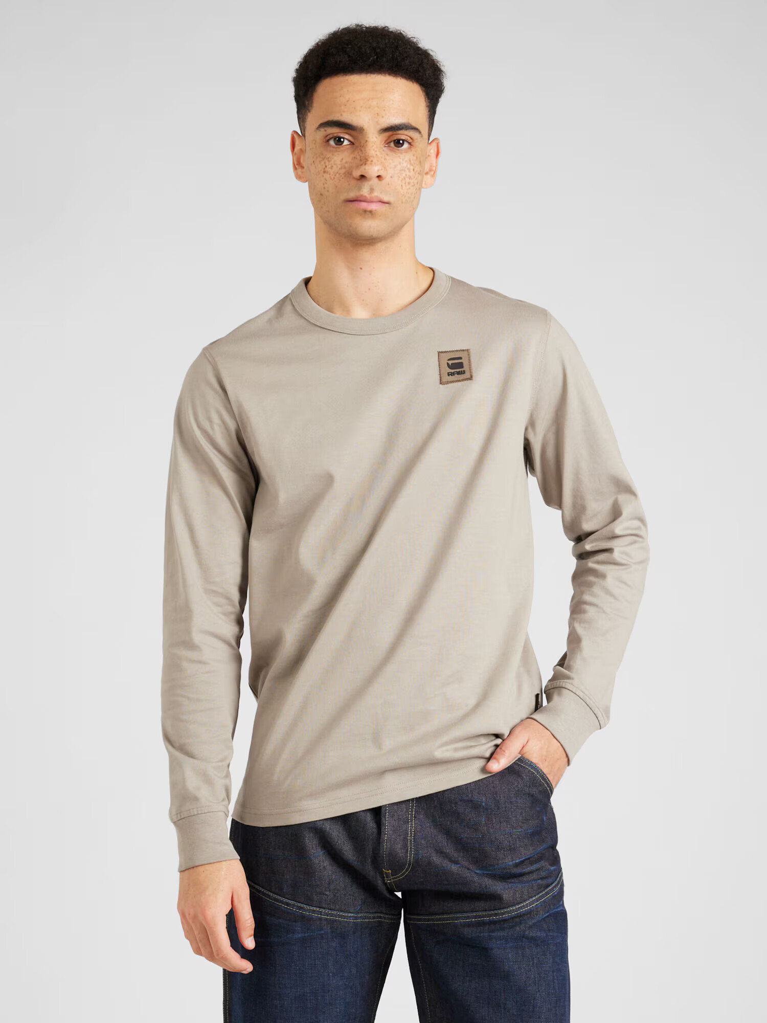 G-Star RAW Tricou 'Premium Base' bej - Pled.ro