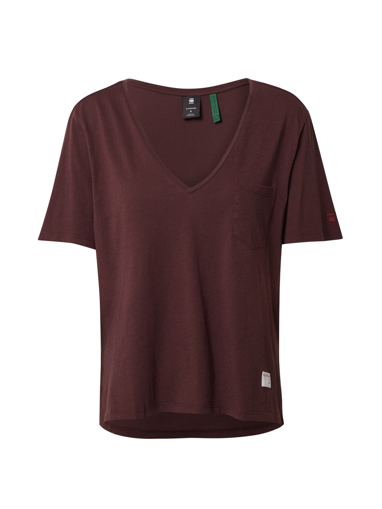 G-Star RAW Tricou roșu burgundy - Pled.ro