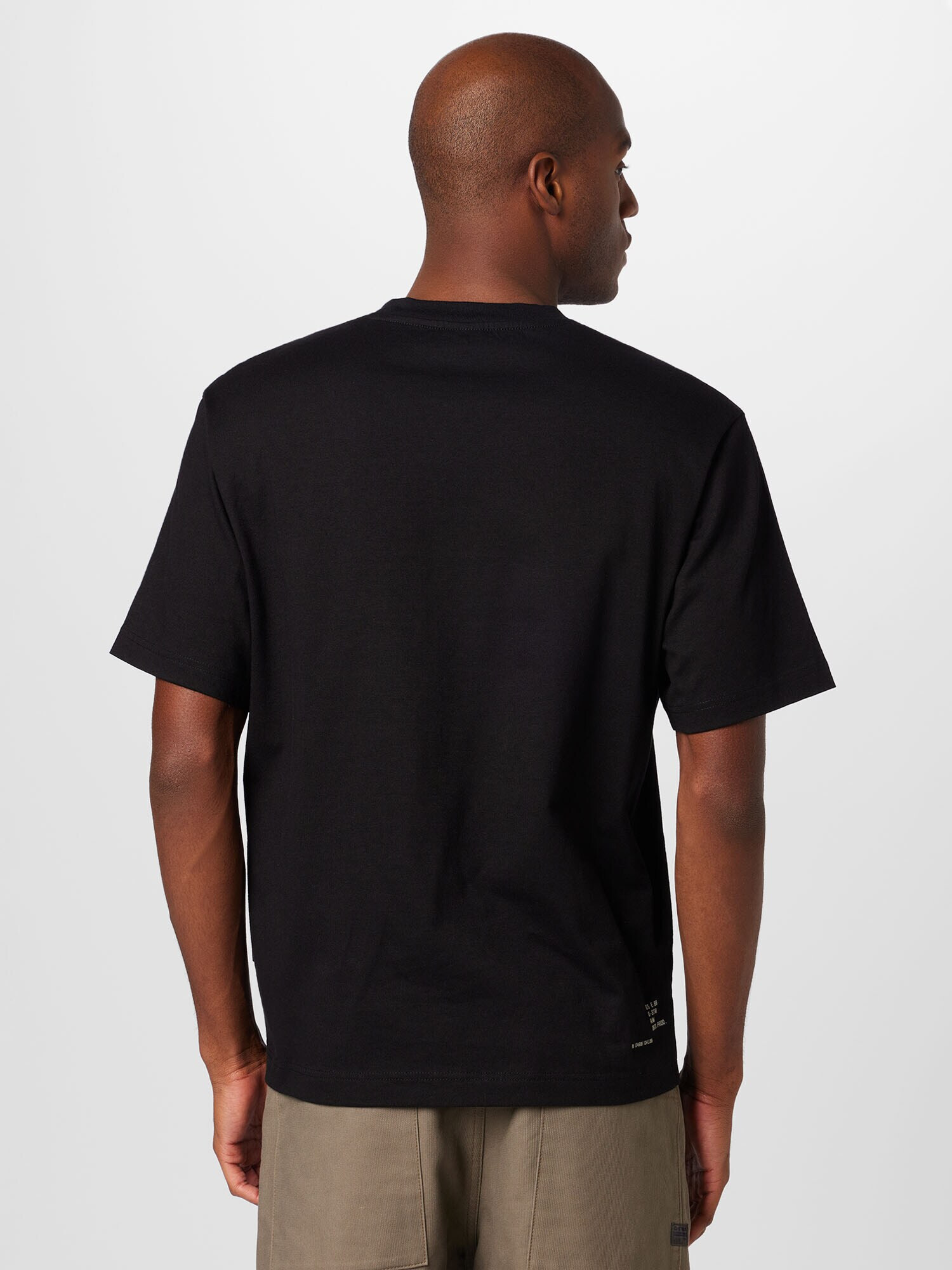 G-Star RAW Tricou 'Stencil' negru / alb - Pled.ro