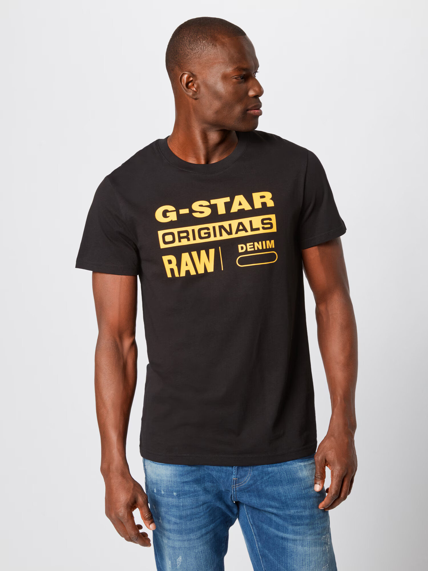 G-Star RAW Tricou 'Swando' galben / negru - Pled.ro