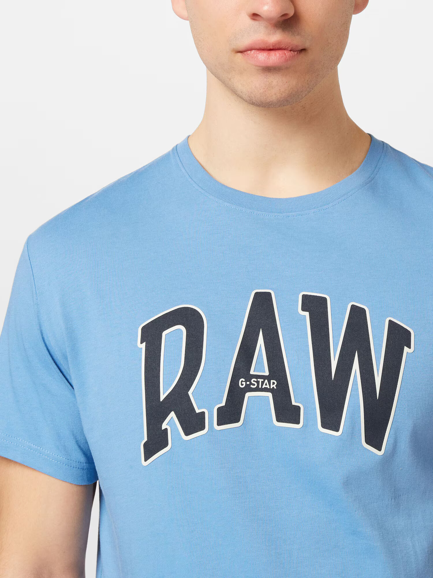 G-Star RAW Tricou 'University' albastru deschis / negru / alb - Pled.ro