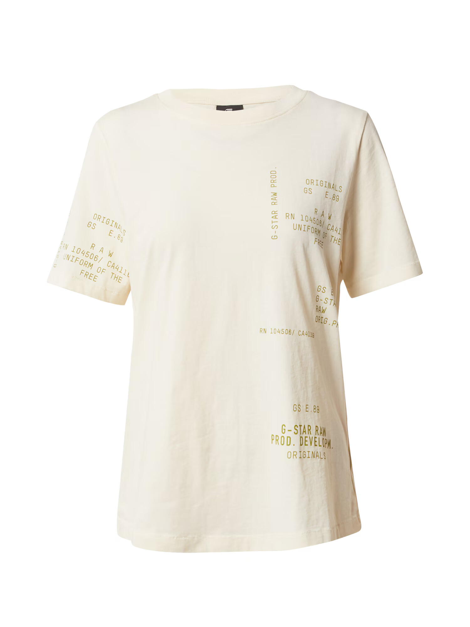 G-Star RAW Tricou verde / alb natural - Pled.ro