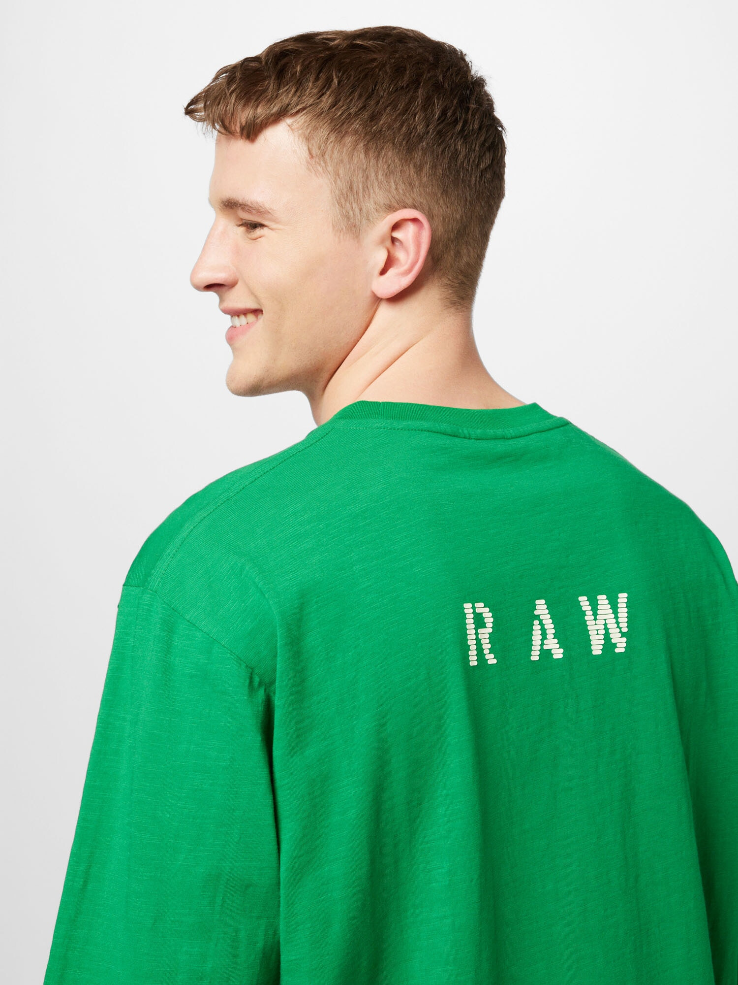 G-Star RAW Tricou verde iarbă / alb - Pled.ro