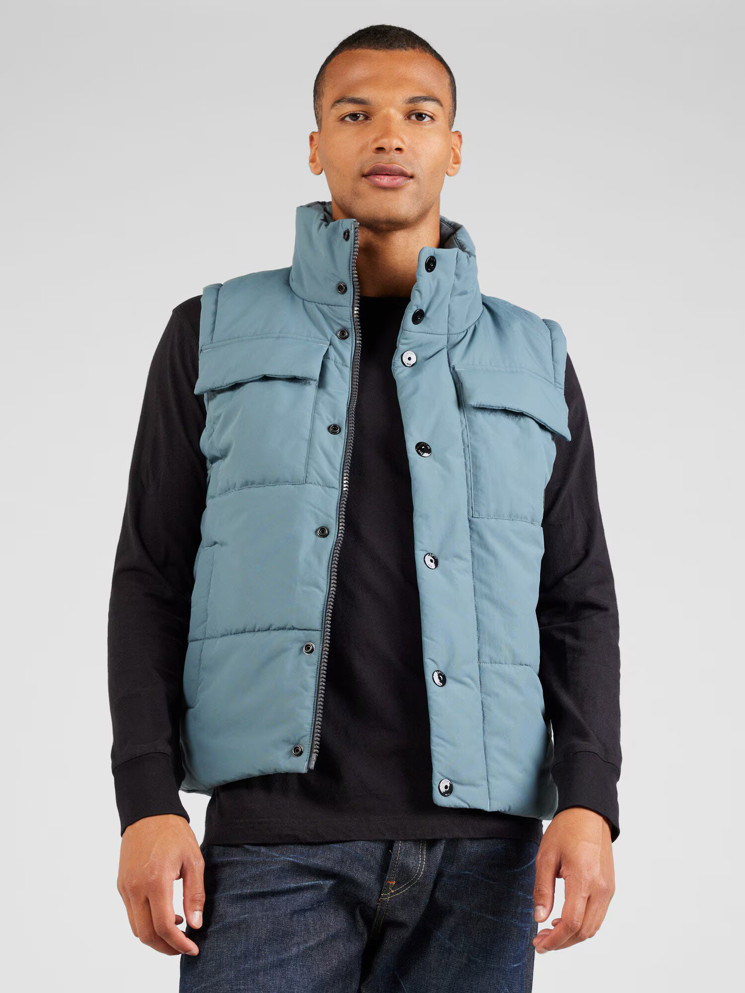 G-Star RAW Vestă 'Foundation' albastru pastel - Pled.ro