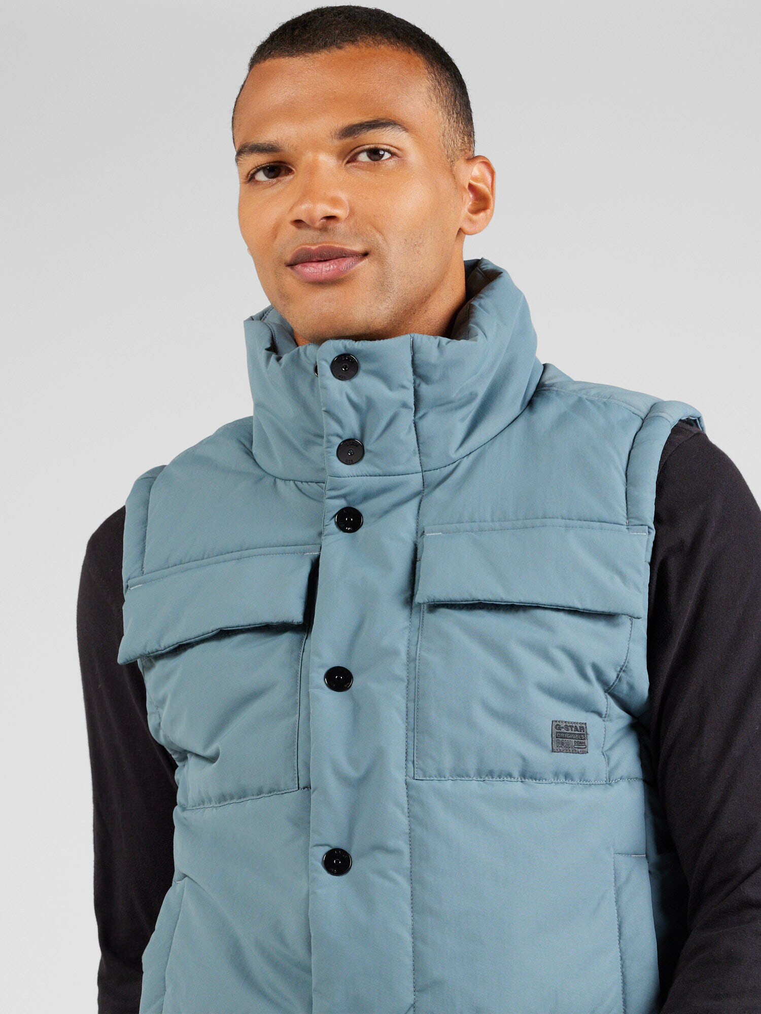 G-Star RAW Vestă 'Foundation' albastru pastel - Pled.ro