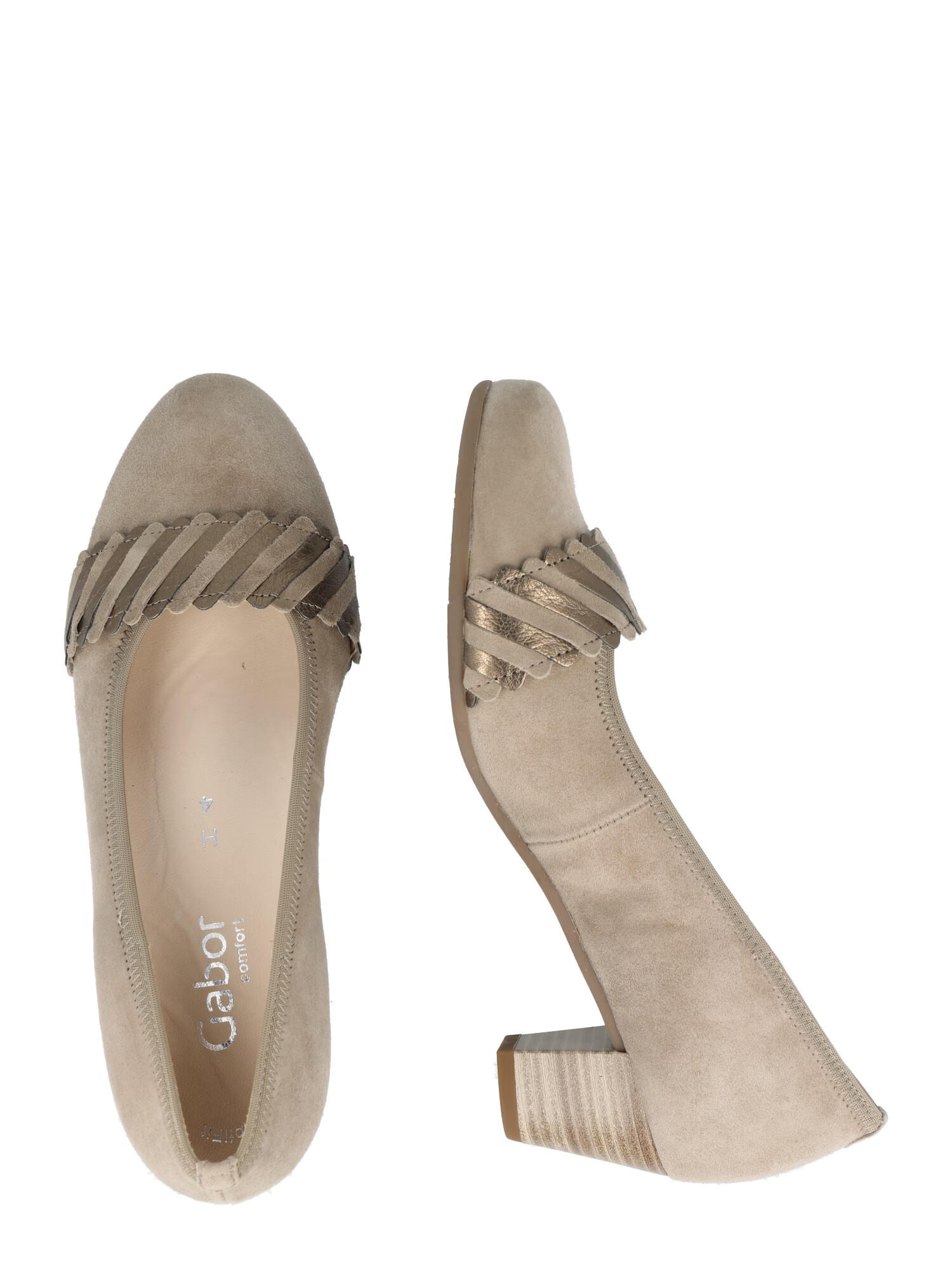 GABOR Pumps maro deschis / auriu - Pled.ro