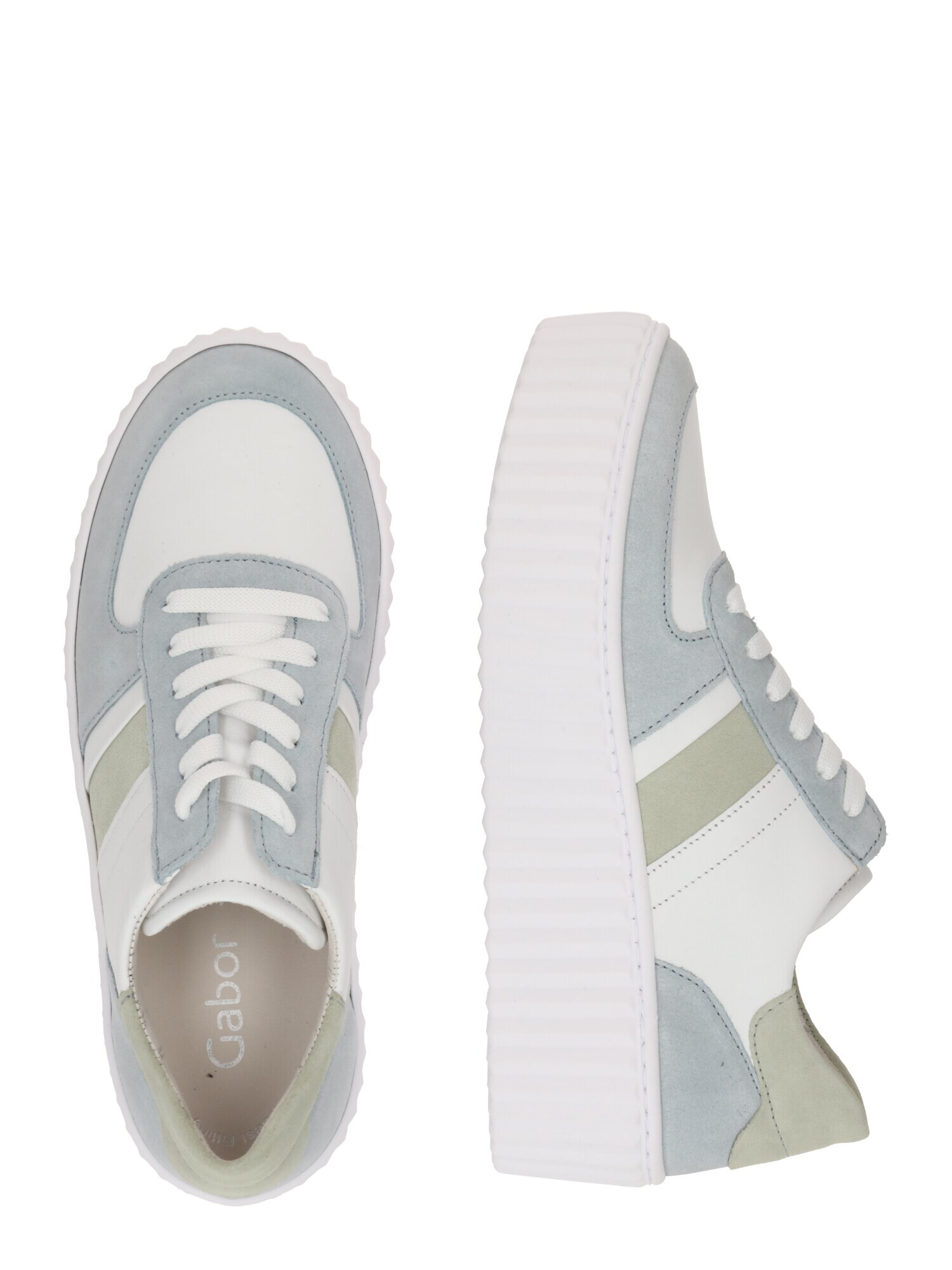 GABOR Sneaker low albastru / kaki / alb denim - Pled.ro