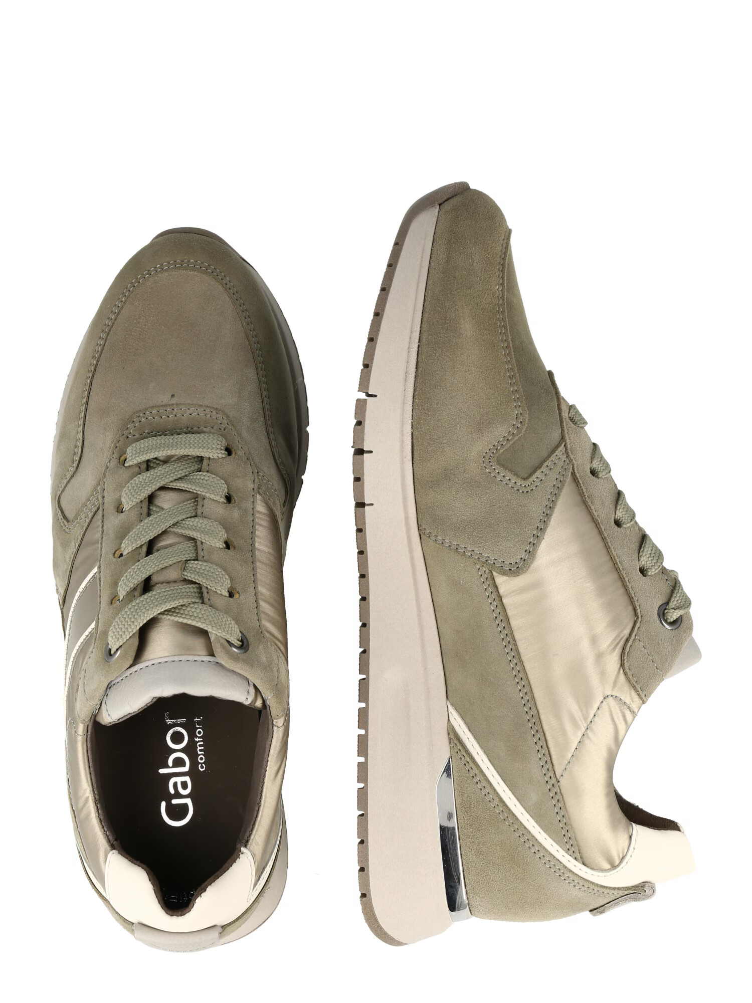 GABOR Sneaker low bej / oliv - Pled.ro