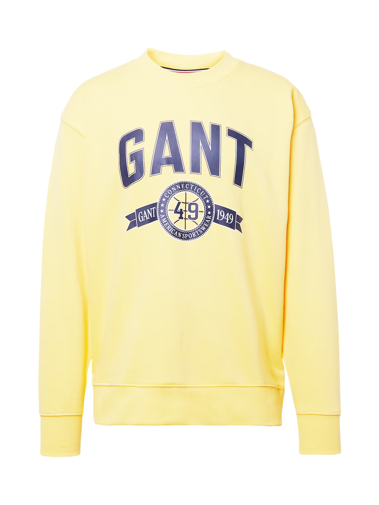 GANT Bluză de molton albastru marin / galben pastel / alb - Pled.ro